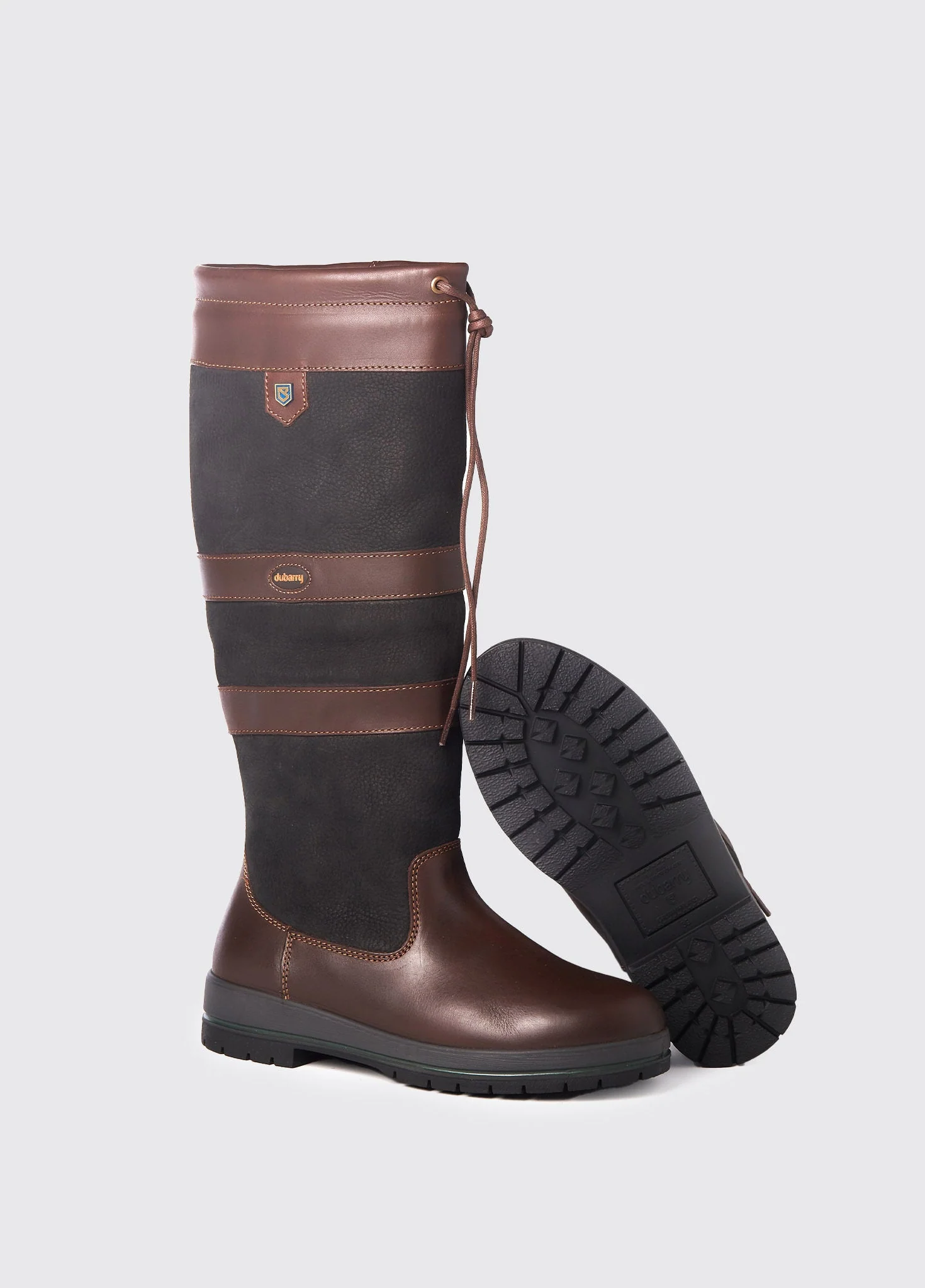 Galway Mens Country Boot - Black/Brown - Image 2