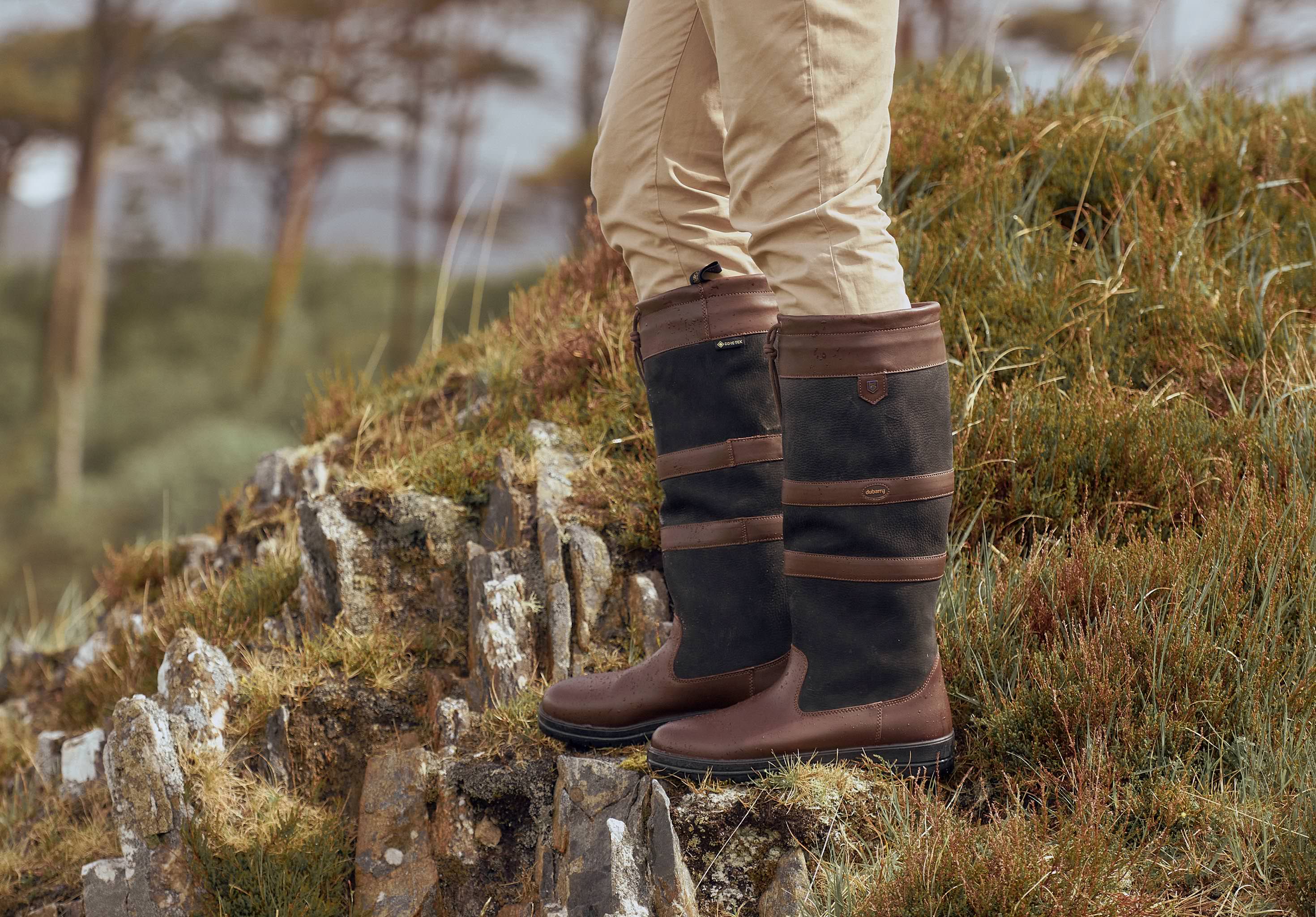 Galway Mens Country Boot - Black/Brown - Image 3