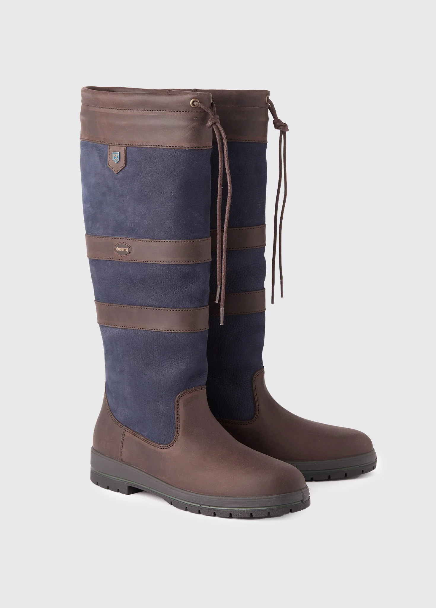 Galway Mens Country Boot - Navy/Brown