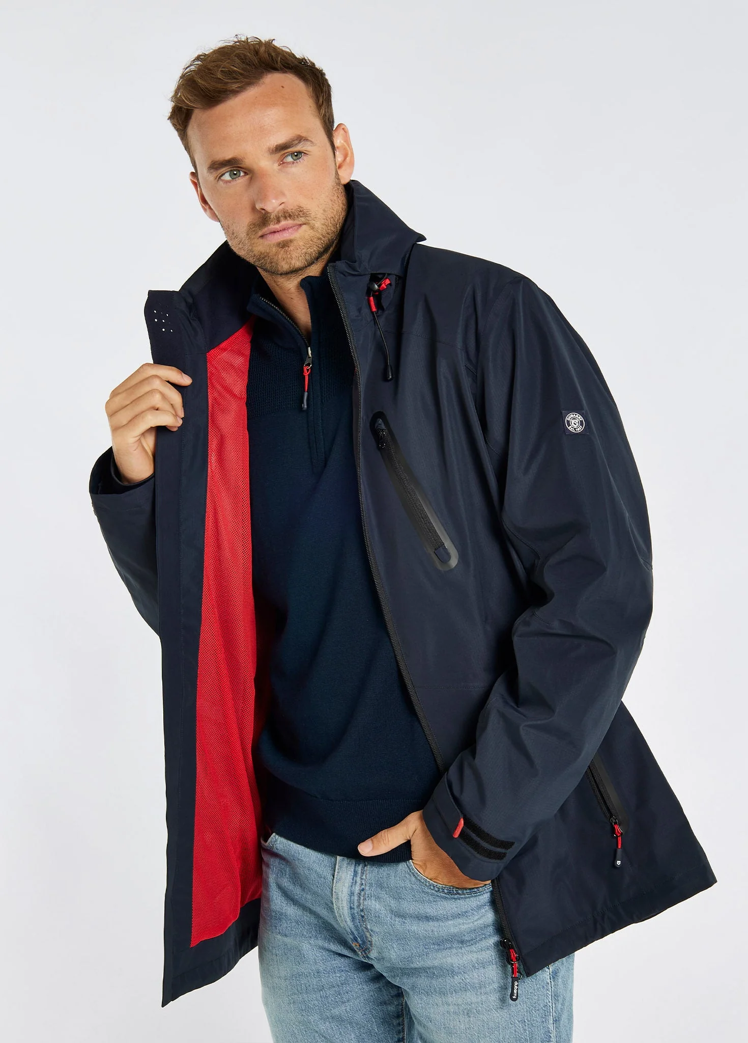 Crossbarry Waterproof Jacket - Navy - Image 5