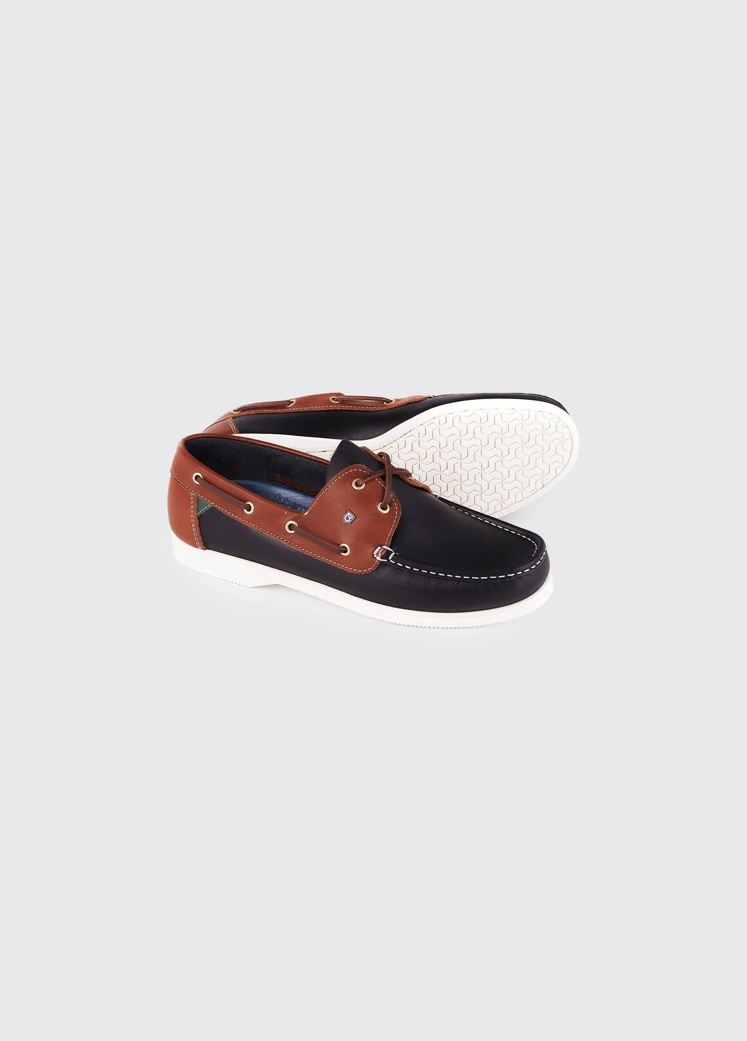 Admirals Men's Deck Shoe - Navy/Brown - Image 2