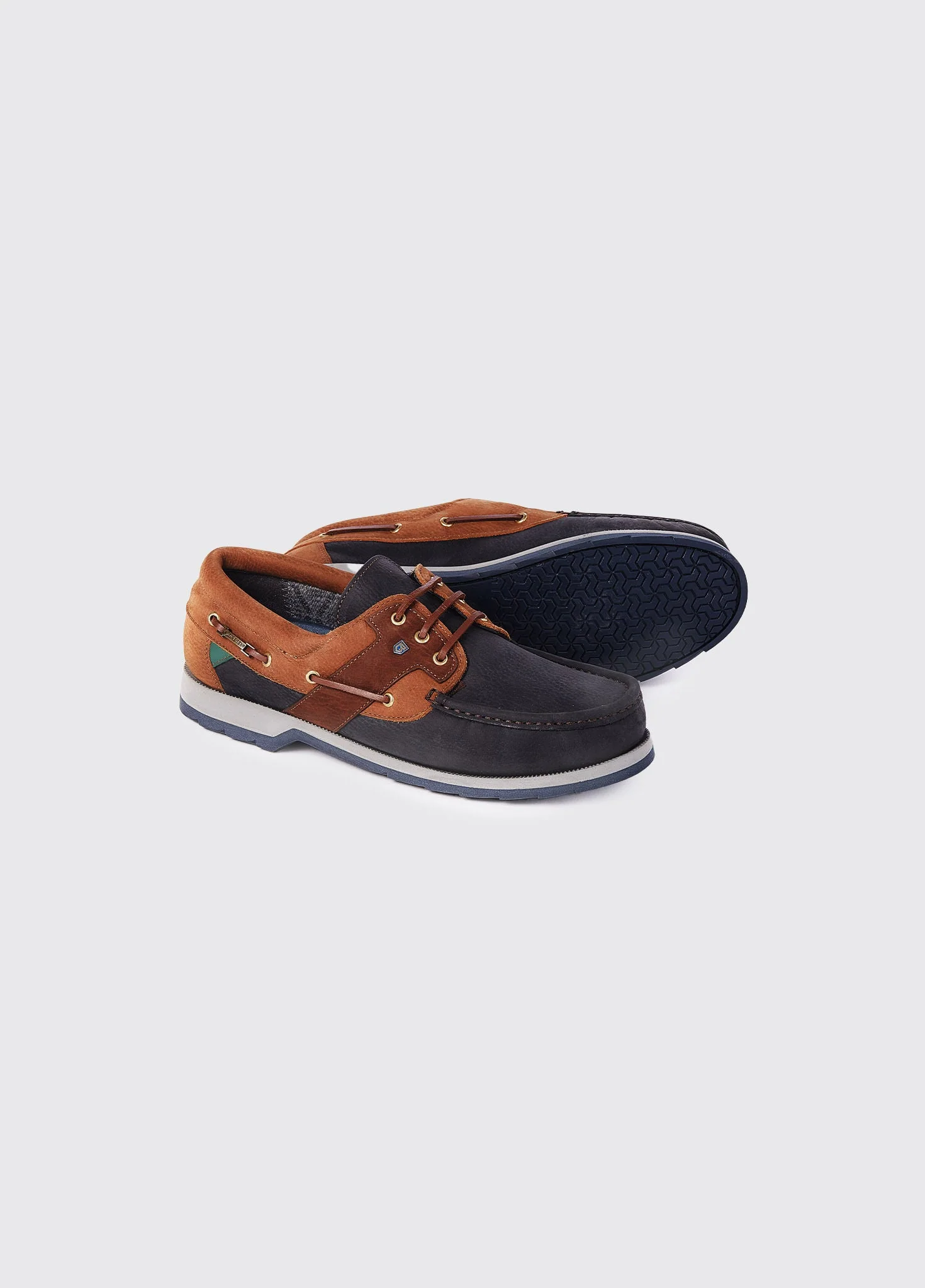 Clipper Deck Shoe - Navy/Brown - Image 2