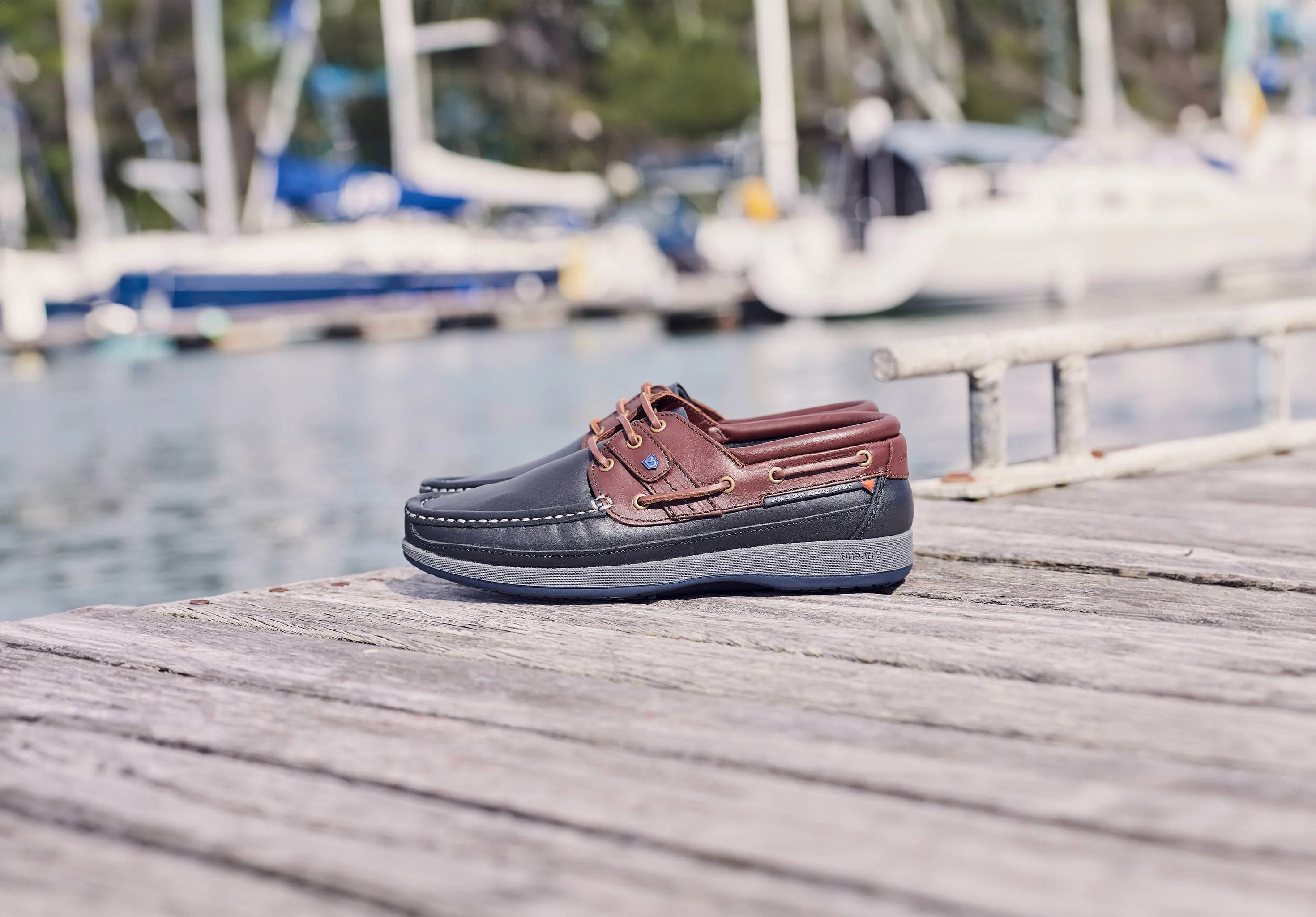 Atlantic Deck Shoe - Navy/Mahogany - Image 3