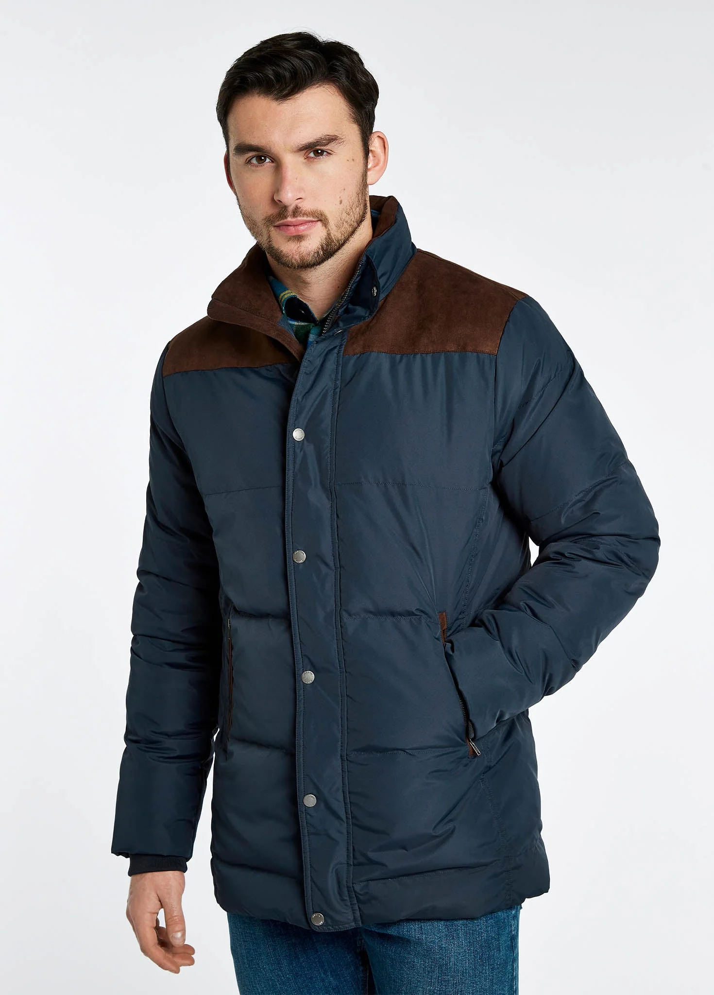 Talbot Down Filled Jacket - Navy - Image 3