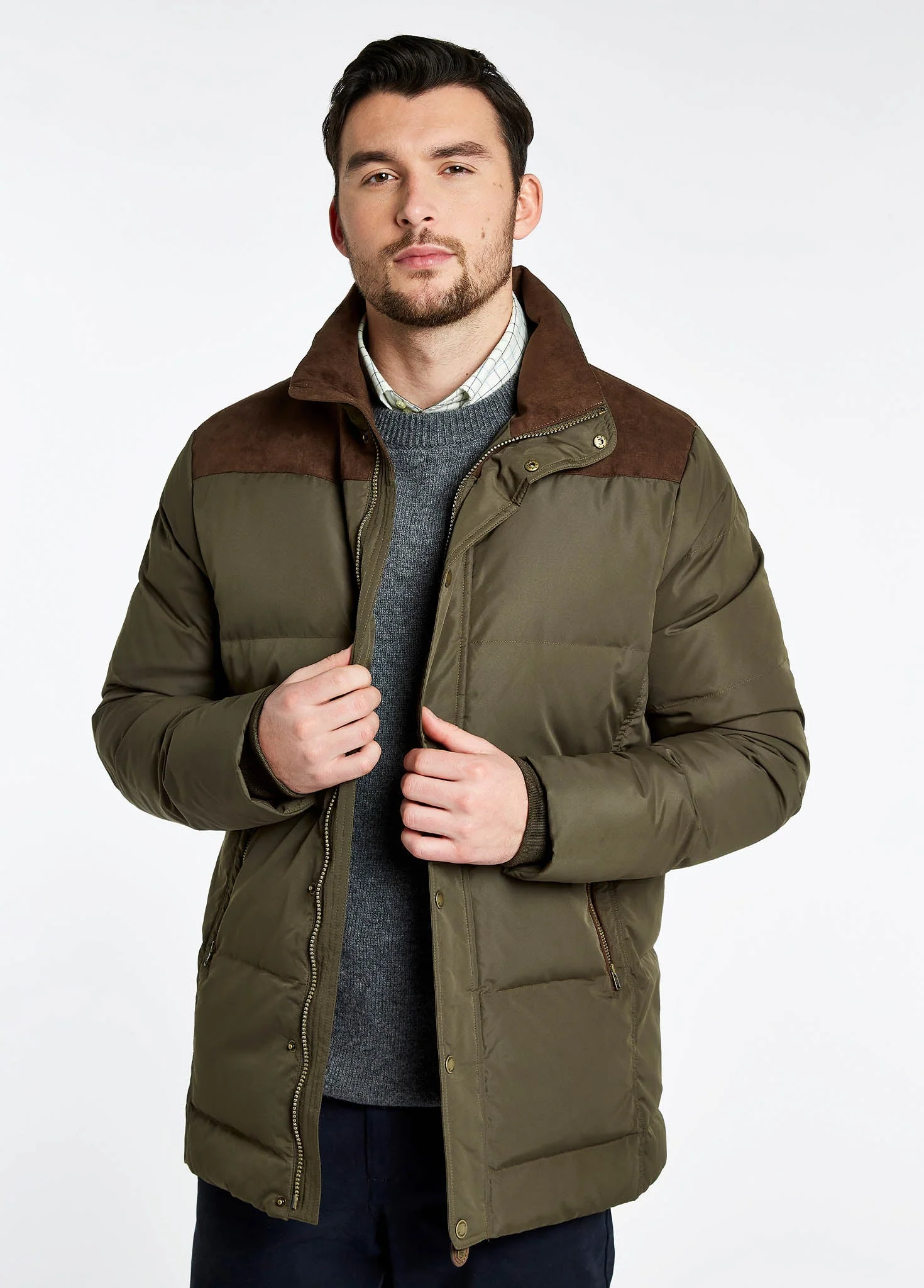 Talbot Down Filled Jacket - Olive - Image 3