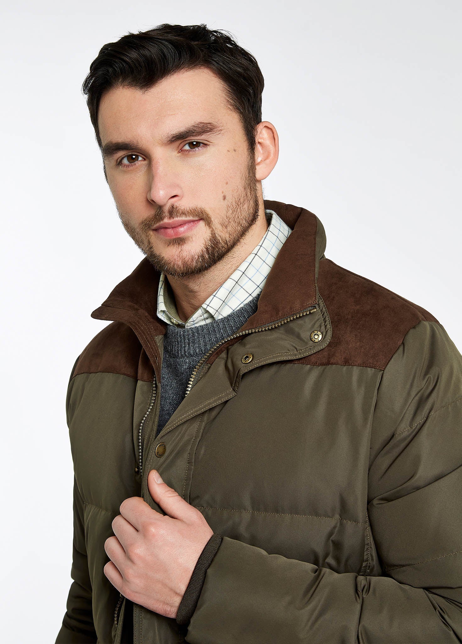 Talbot Down Filled Jacket - Olive - Image 5