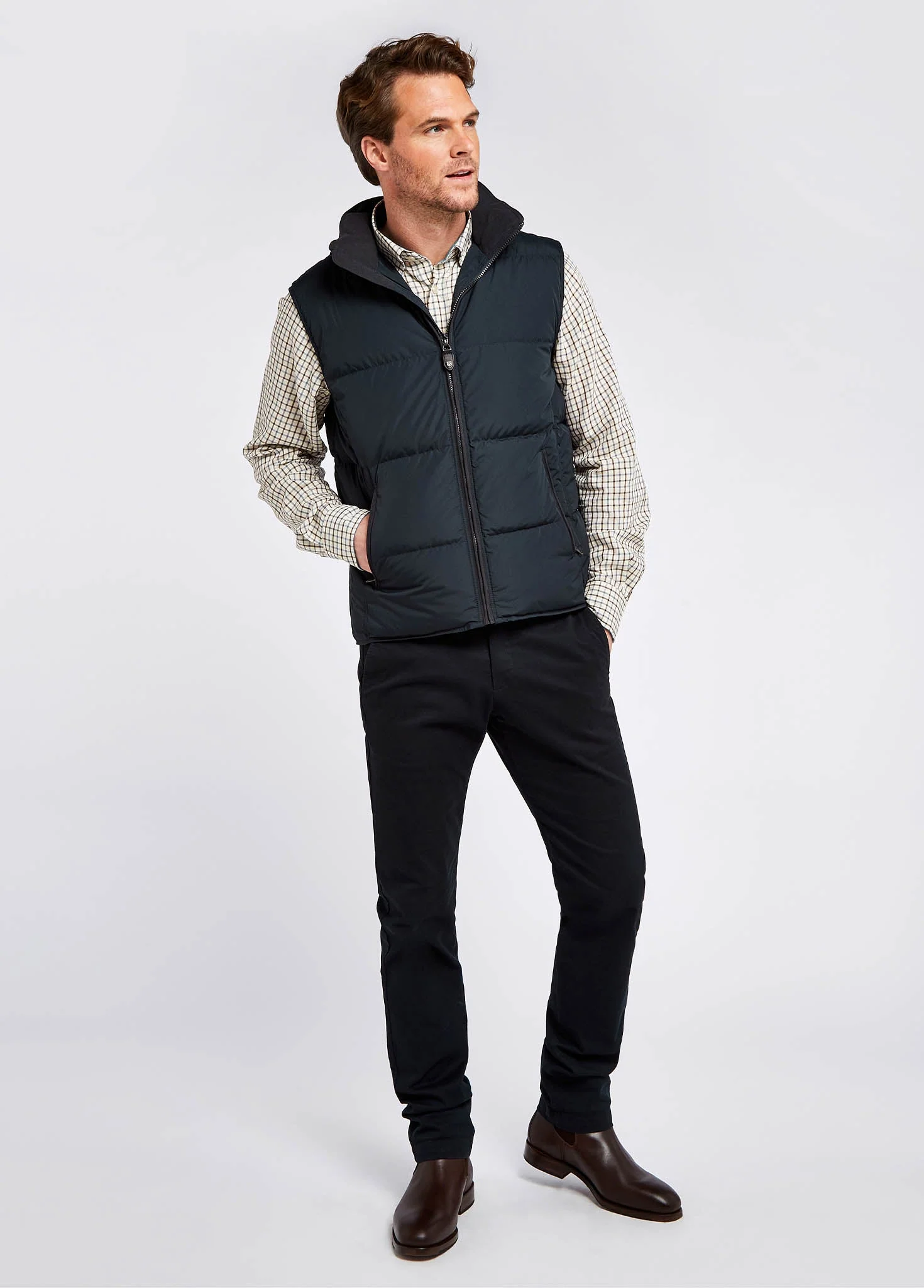 Graystown Down Gilet - Navy - Image 2