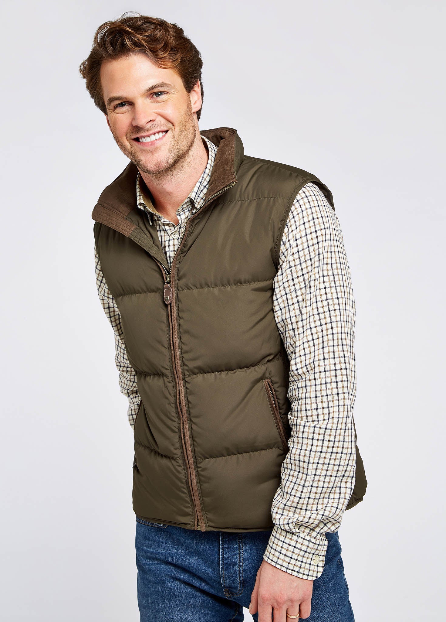 Graystown Down Gilet - Olive - Image 4