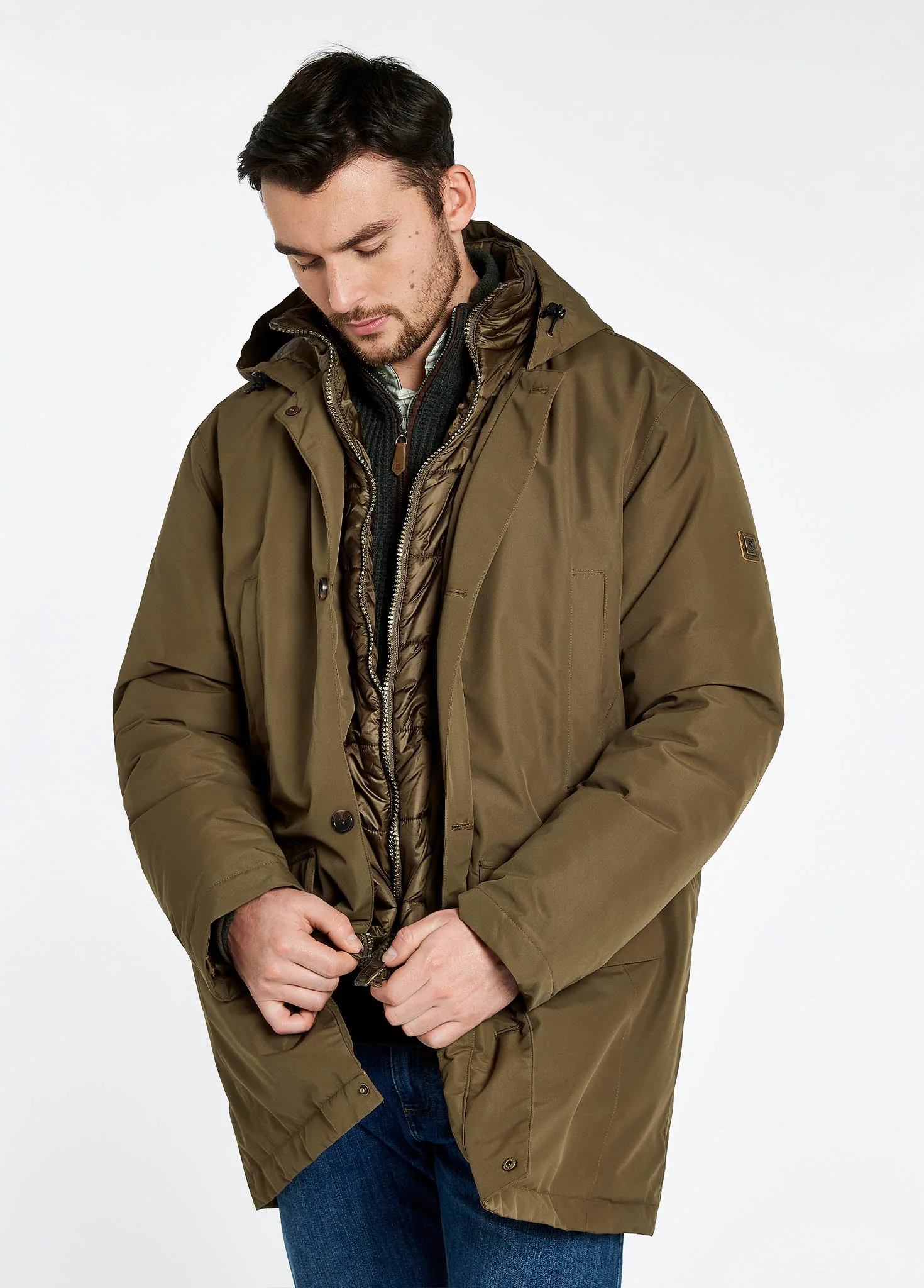 Urlingford Down Parka Jacket - Breen - Image 5