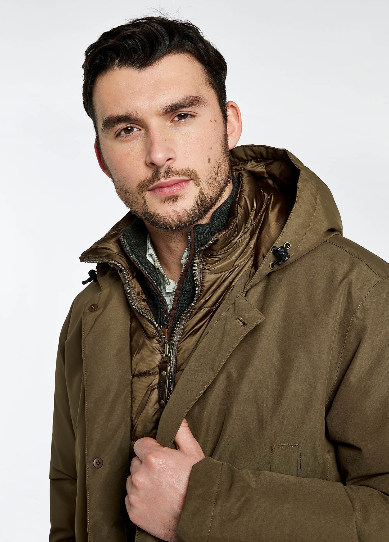 Urlingford Down Parka Jacket - Breen - Image 7