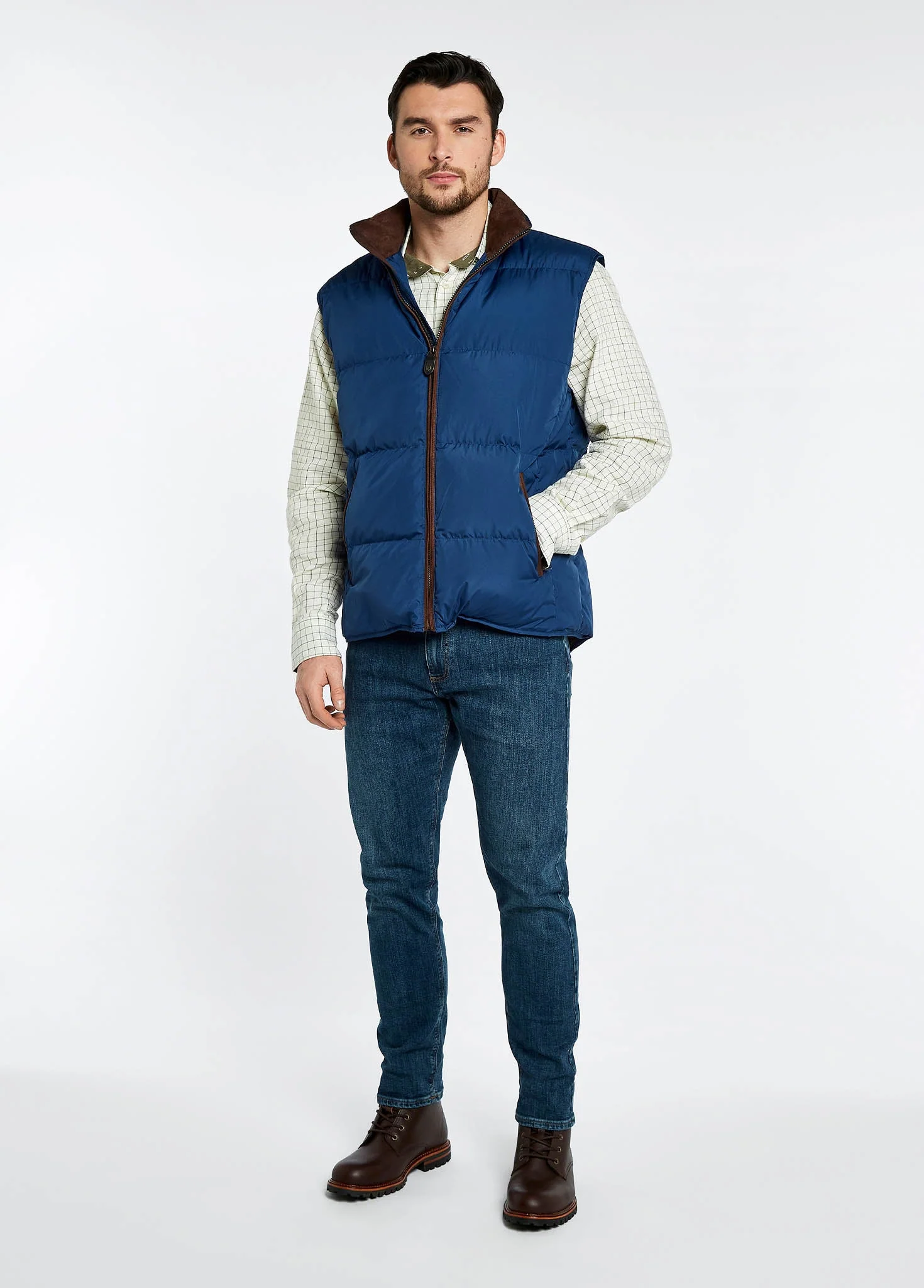 Graystown Down-filled Gilet - Peacock Blue - Image 2