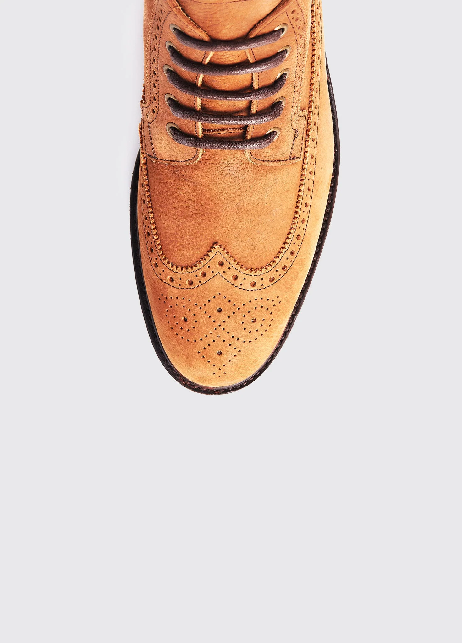 Down Goodyear Brogue Boot - Brown - Image 7
