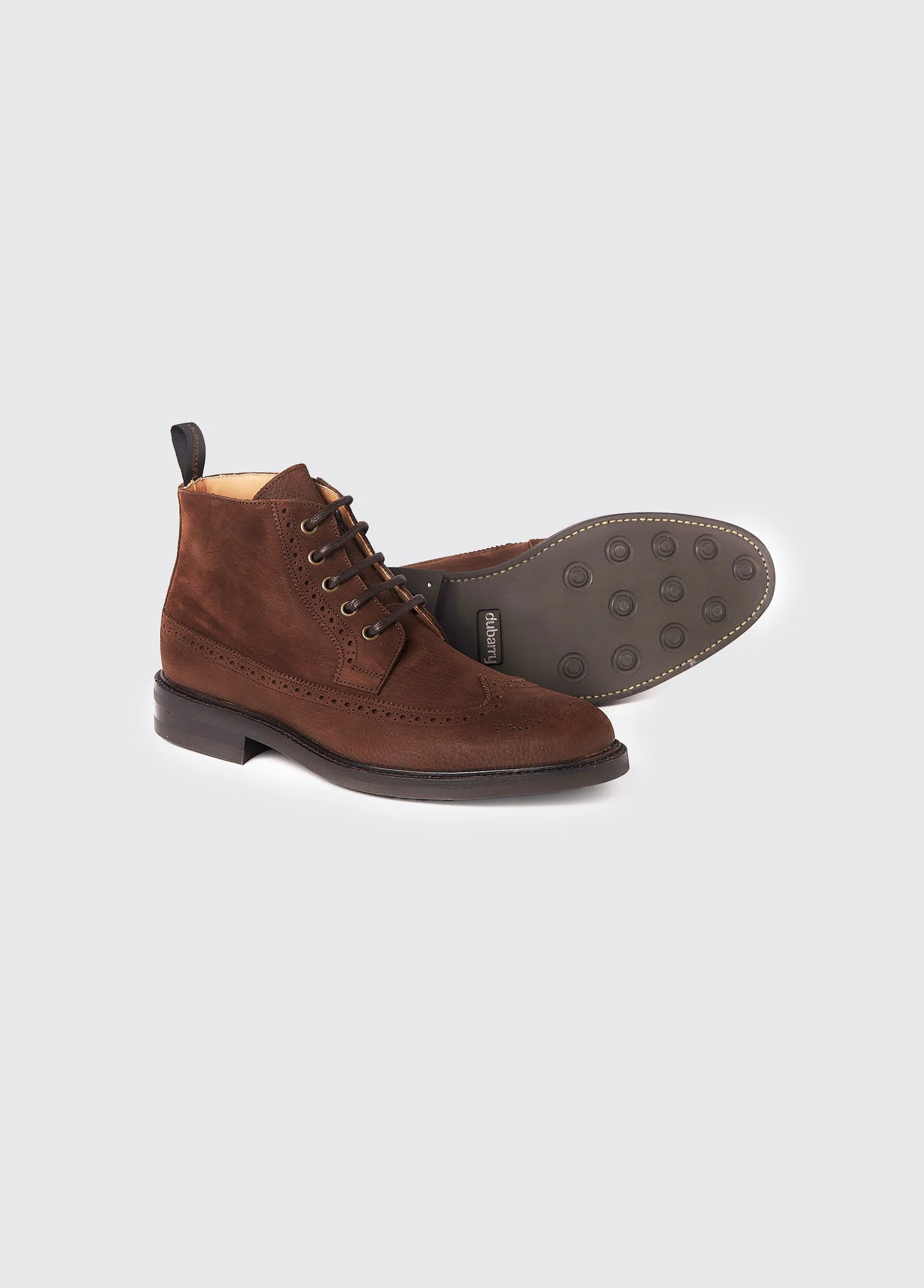 Down Goodyear Brogue Boot - Walnut - Image 3