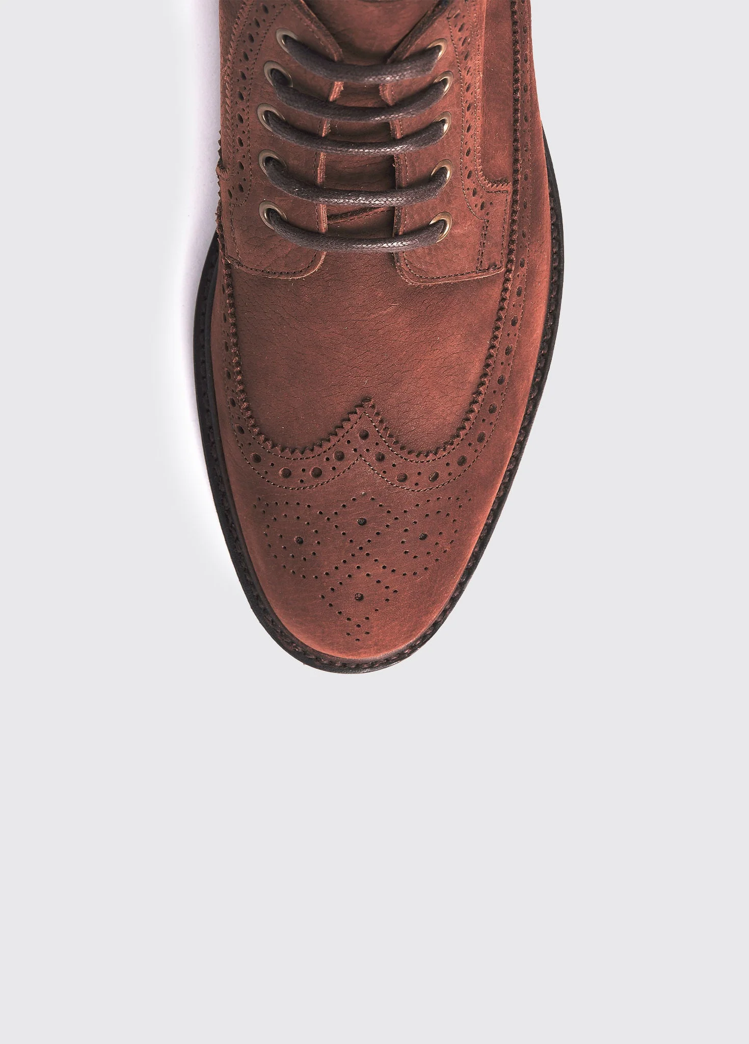 Down Goodyear Brogue Boot - Walnut - Image 7