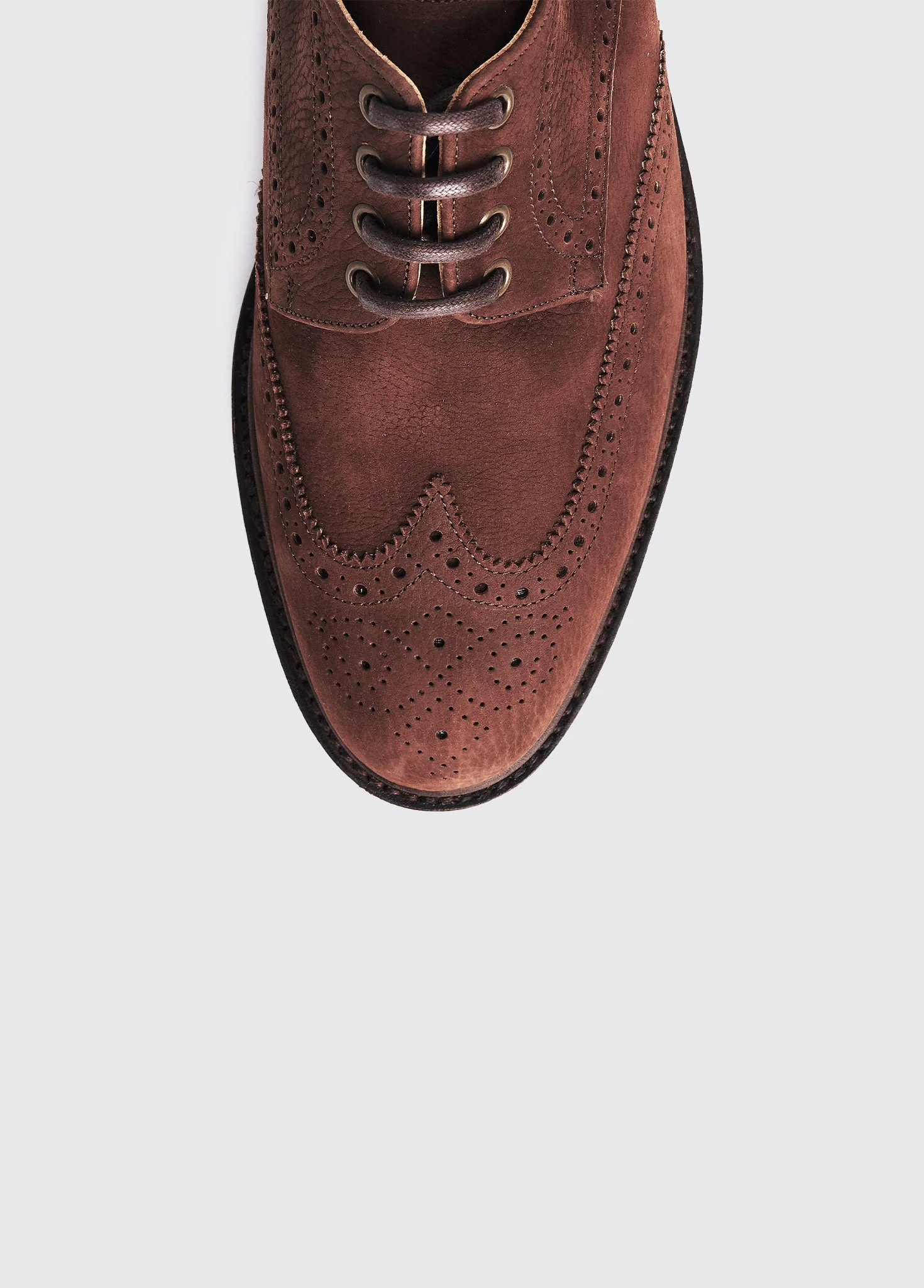 Derry Goodyear Brogue Shoes - Walnut - Image 6