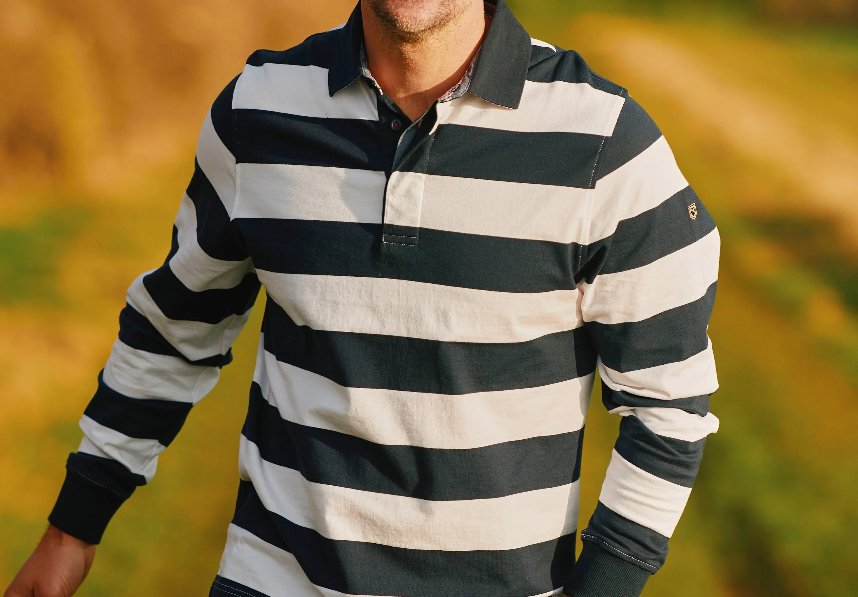 Goresbridge rugby top - Navy Multi - Image 3