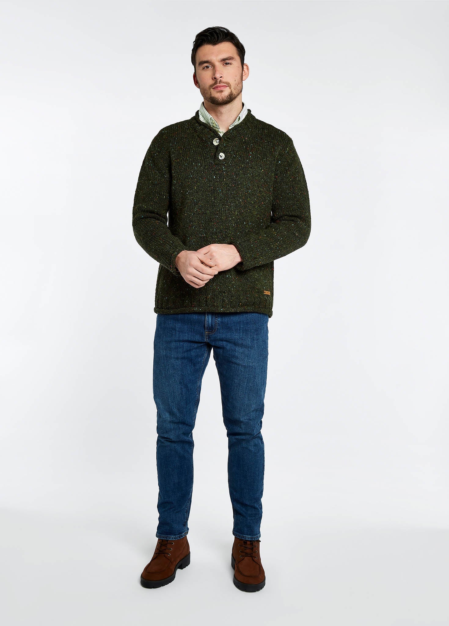 Taylor Irish Sweater - Olive - Image 2