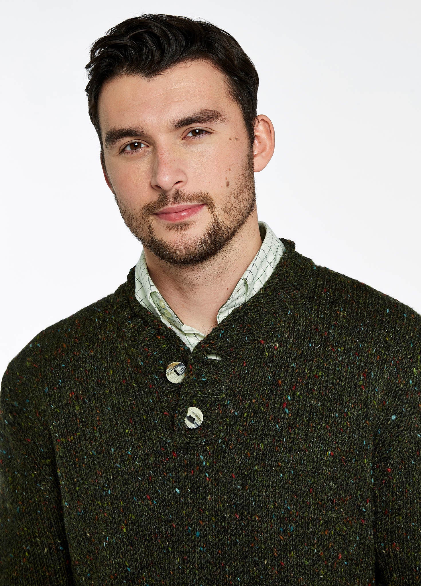 Taylor Irish Sweater - Olive - Image 5