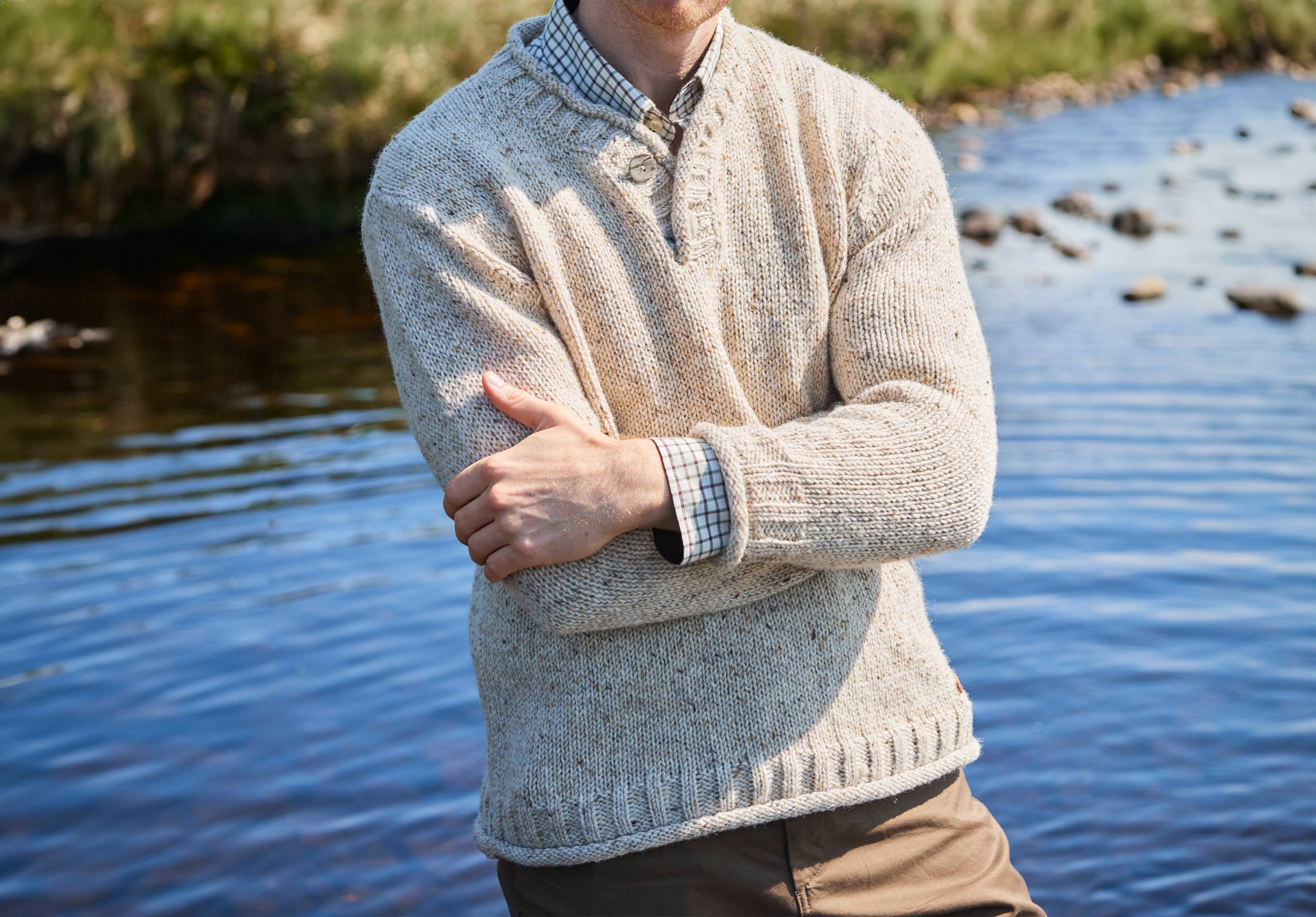 Taylor Irish Sweater - Stone - Image 2