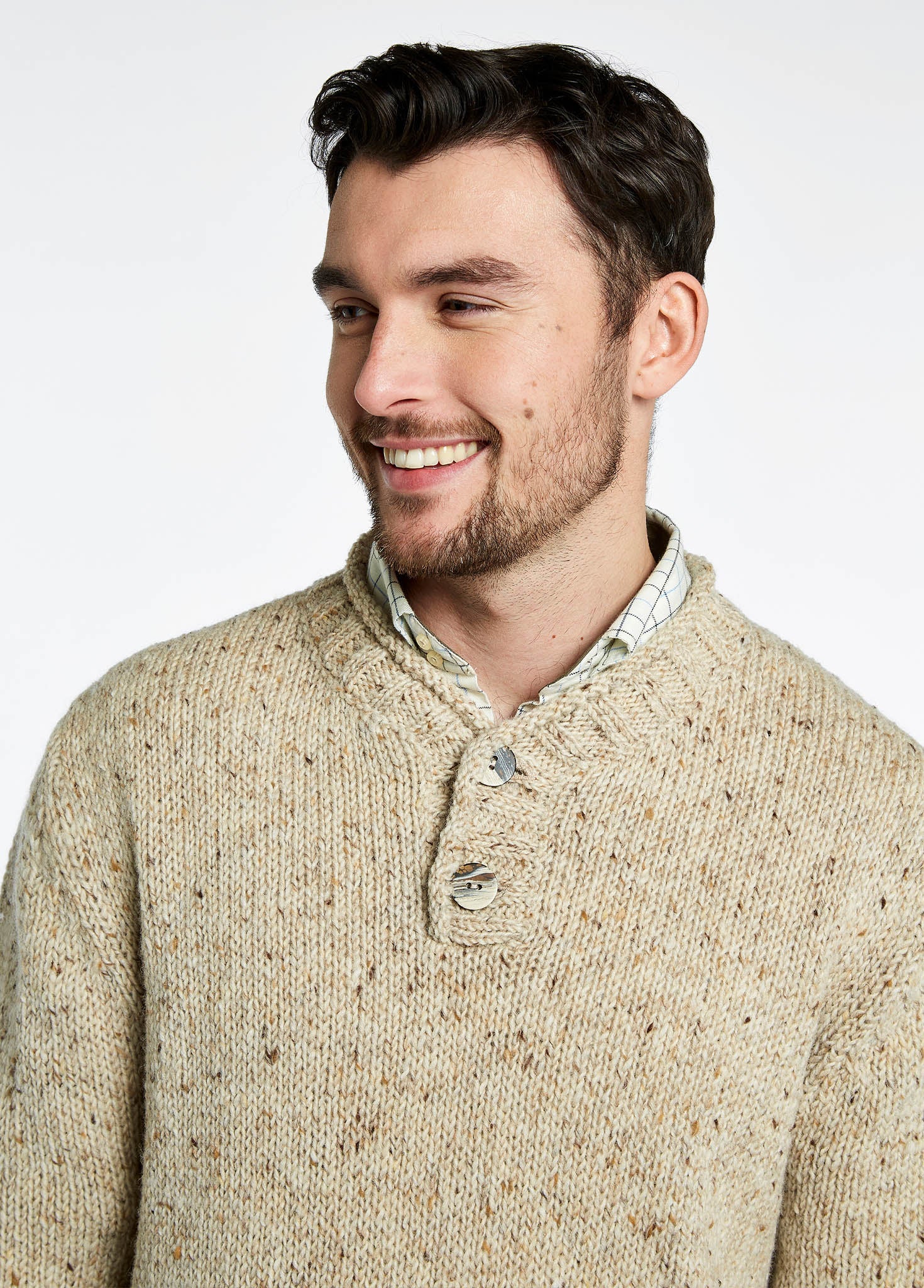 Taylor Irish Sweater - Stone - Image 5