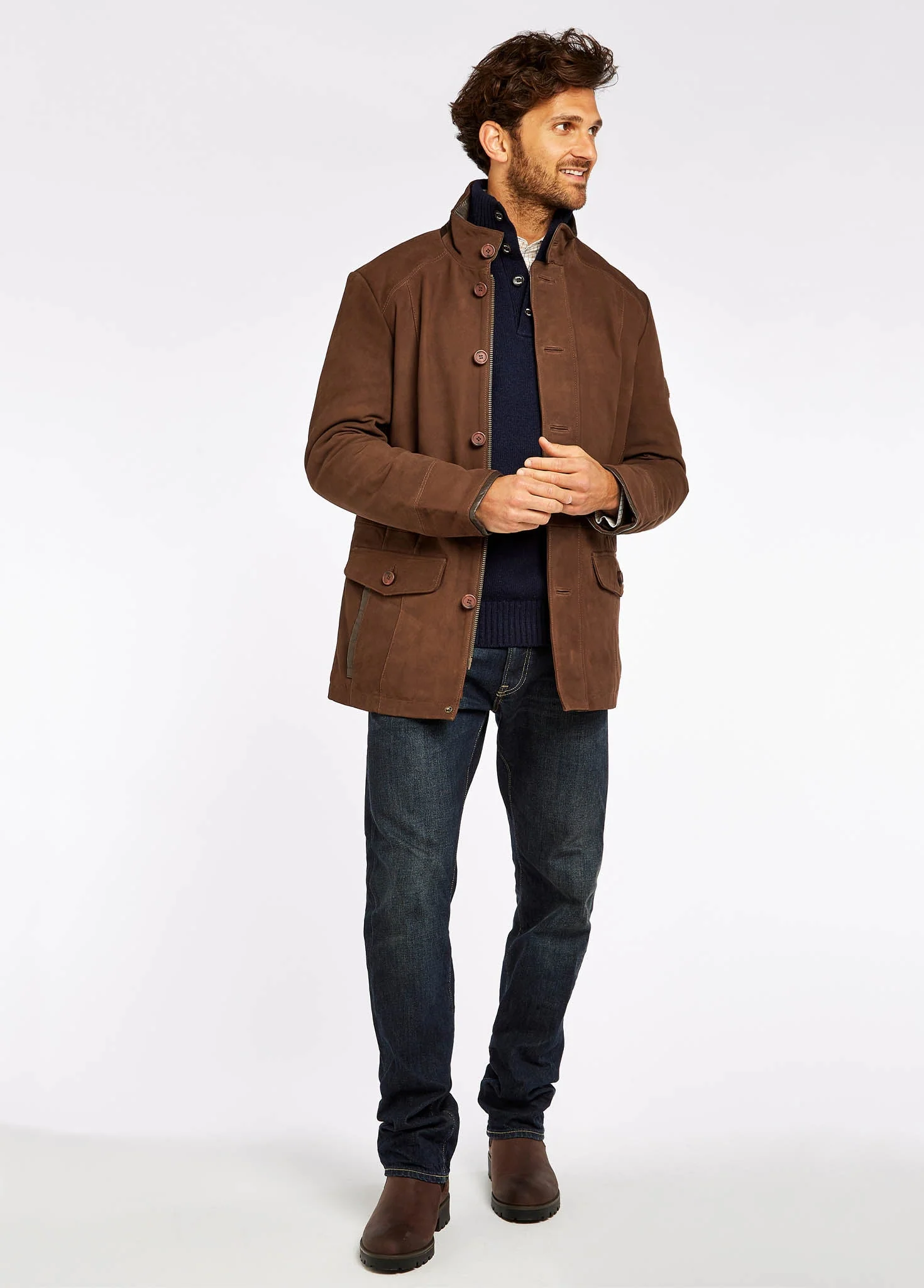 Moore Leather Jacket - Walnut - Image 3