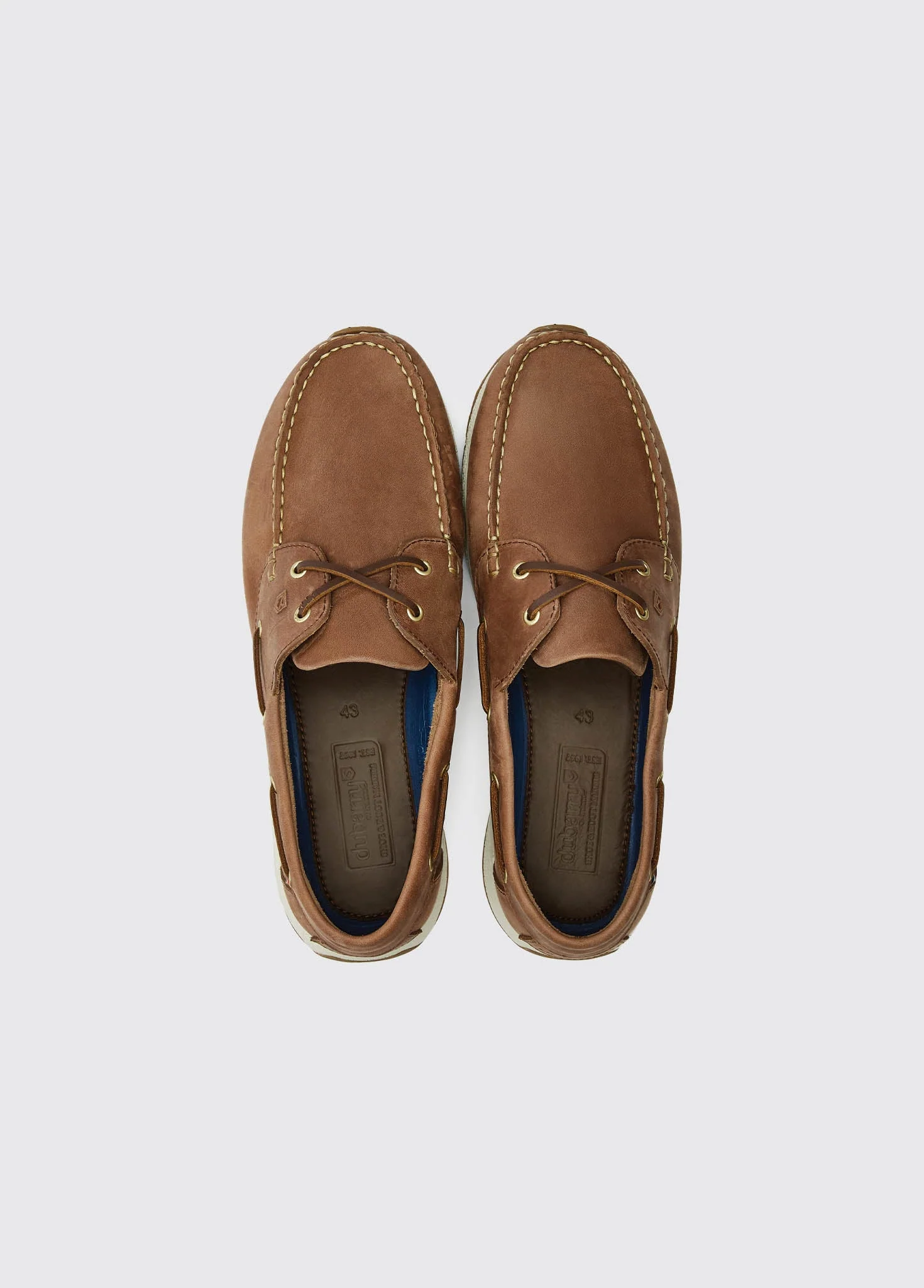 Dungarvan Mens Lightweight Deck Shoe - Chestnut - Image 5