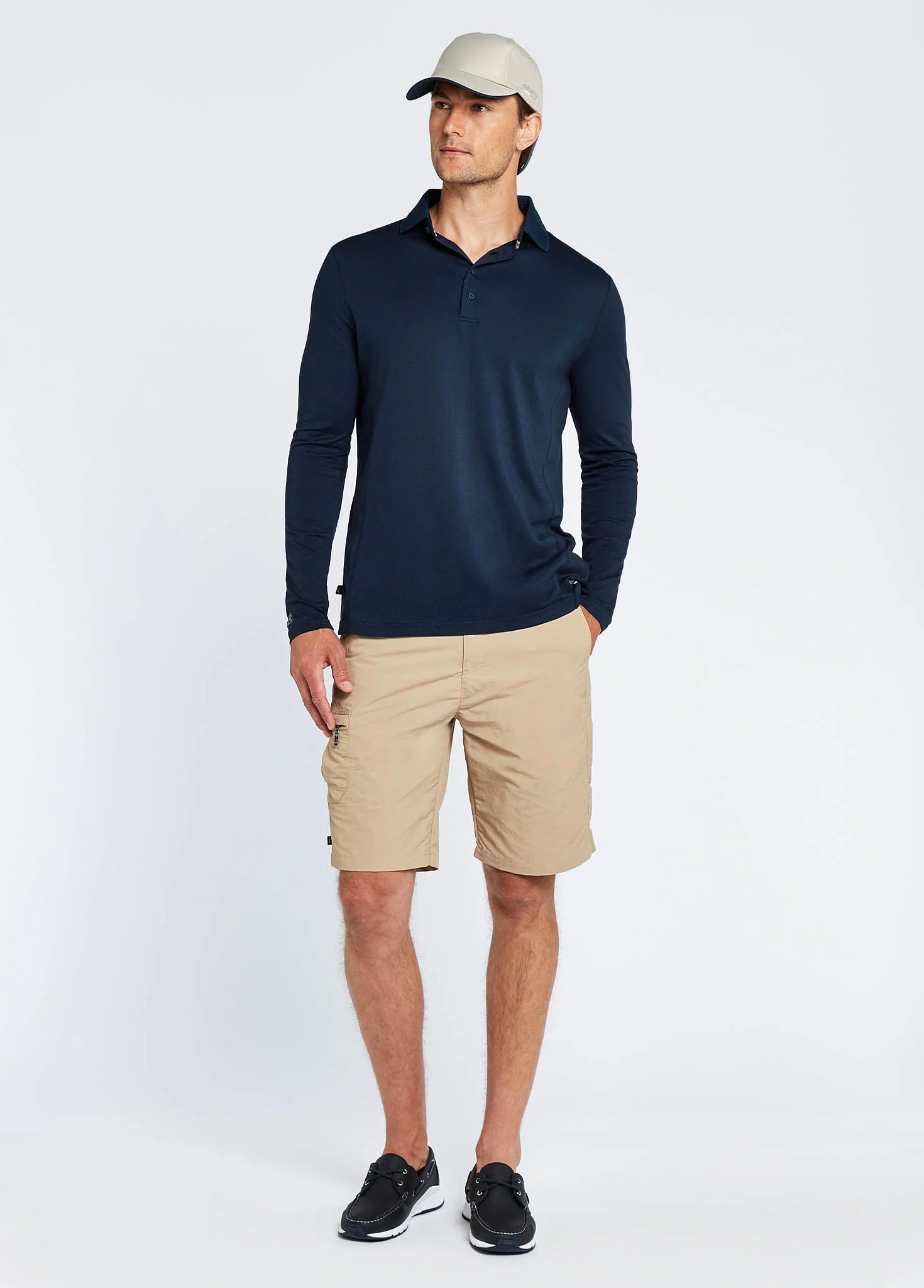 Freshford Mens Long-sleeved Polo - Navy - Image 2