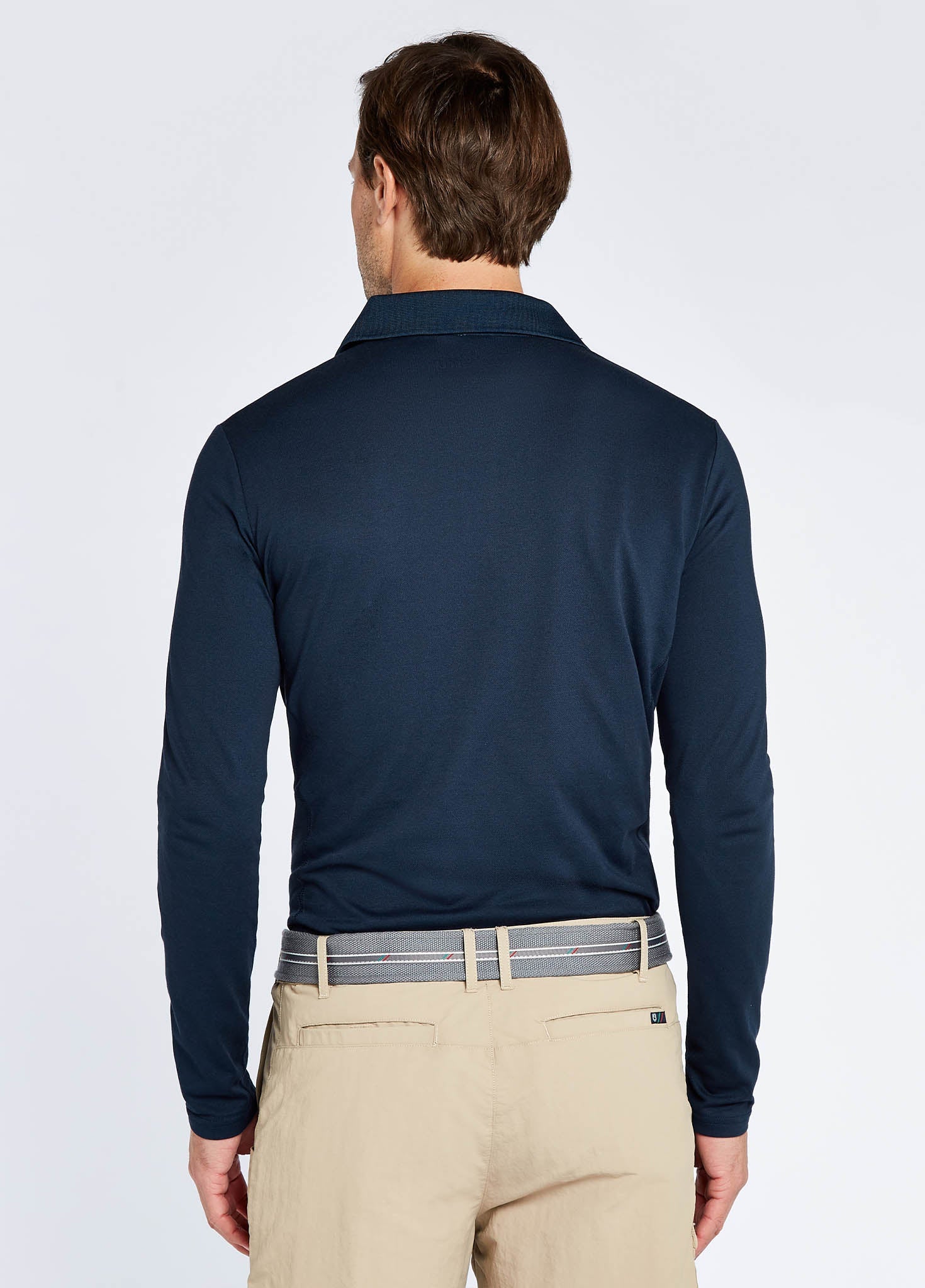 Freshford Mens Long-sleeved Polo - Navy - Image 4