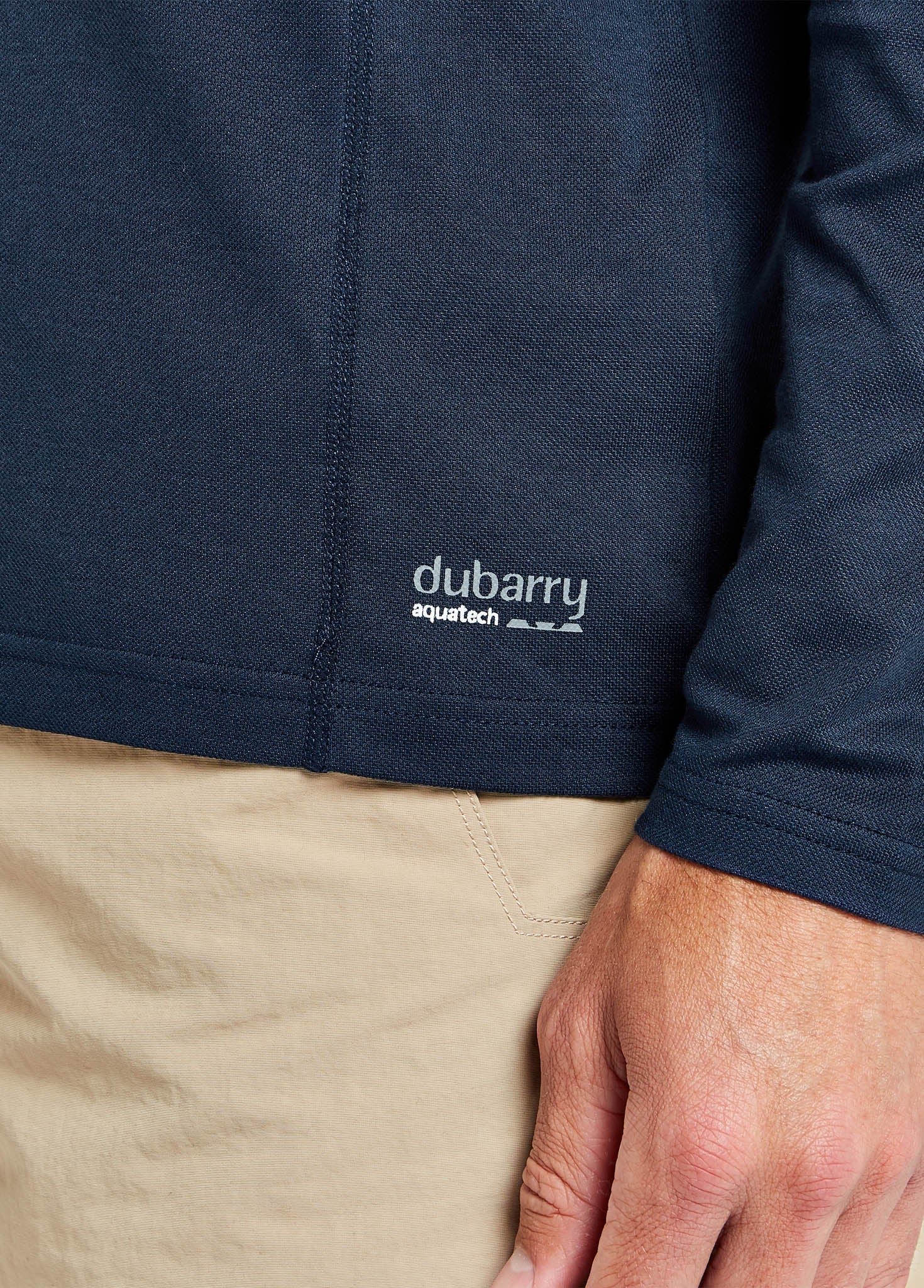 Freshford Mens Long-sleeved Polo - Navy - Image 7