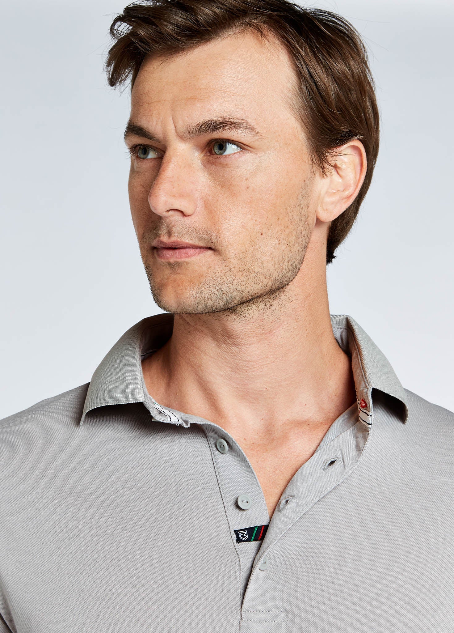 Freshford Mens Long-sleeved Polo - Platinum - Image 5