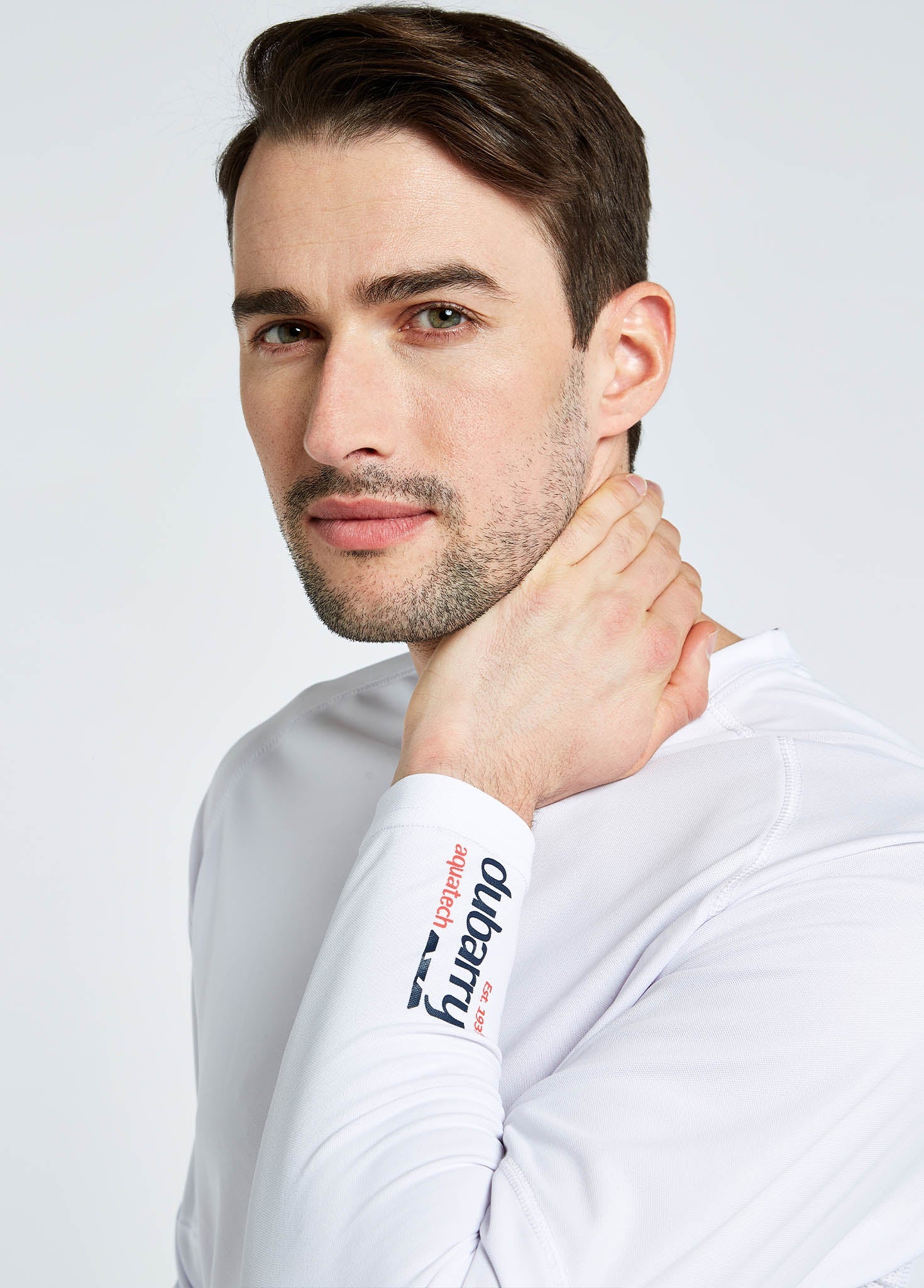 Ancona Mens Long-Sleeved T- Shirt - White - Image 5