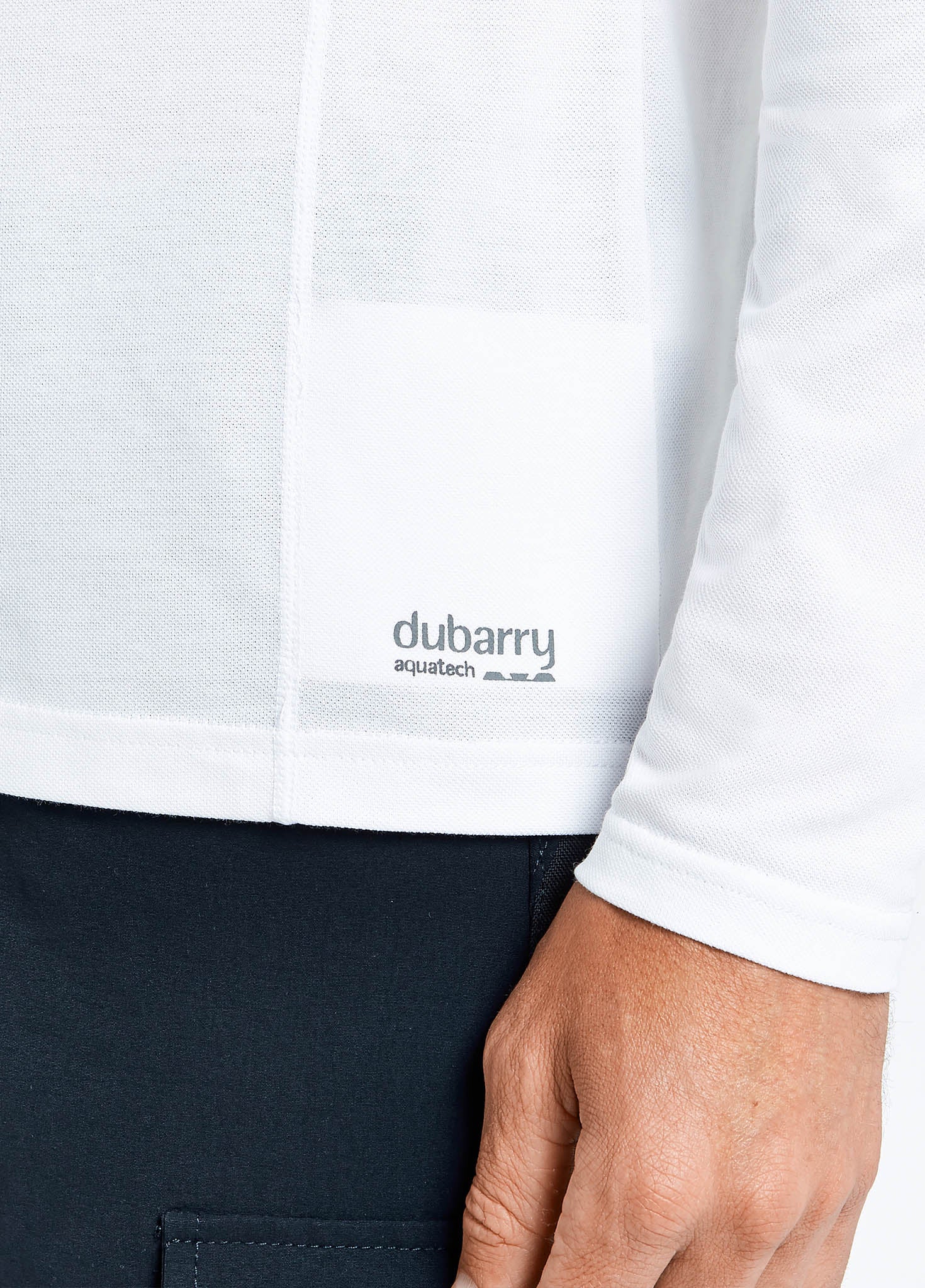 Freshford Mens Long-sleeved Polo - White - Image 5