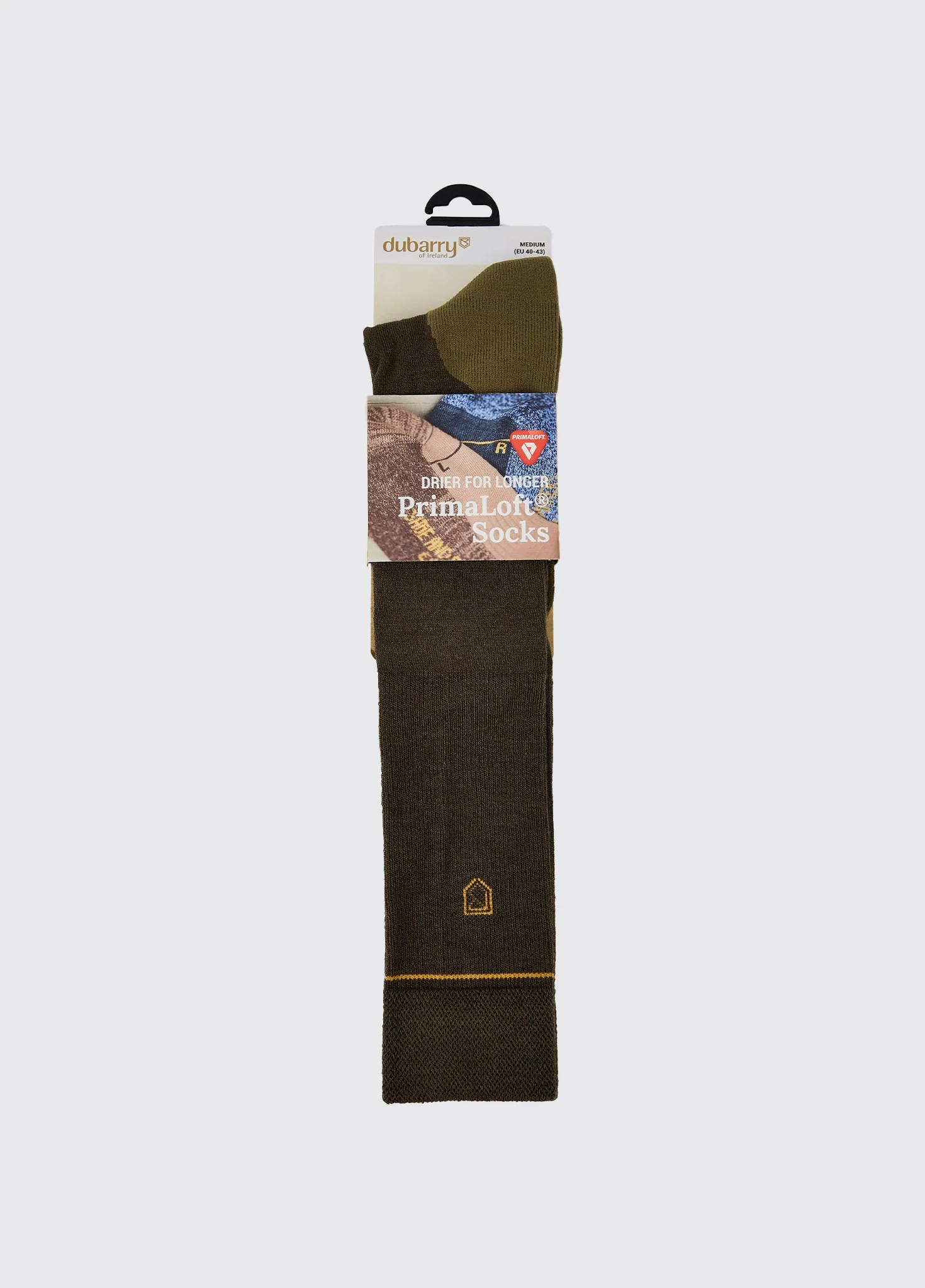 Lambeg Mens Long PrimaLoft® Sock - Olive - Image 2