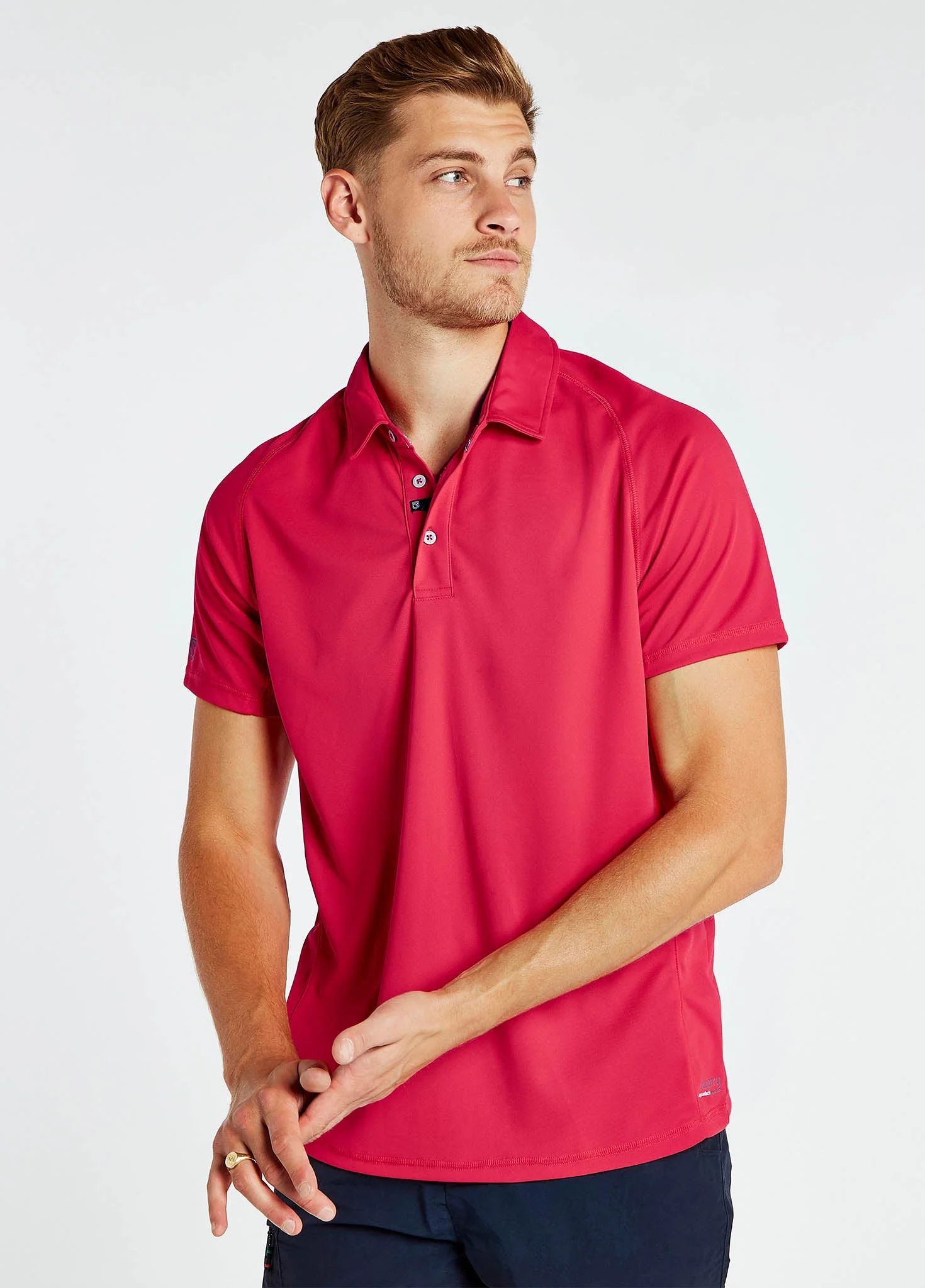 Menton Men's Technical Polo - Red - Image 4