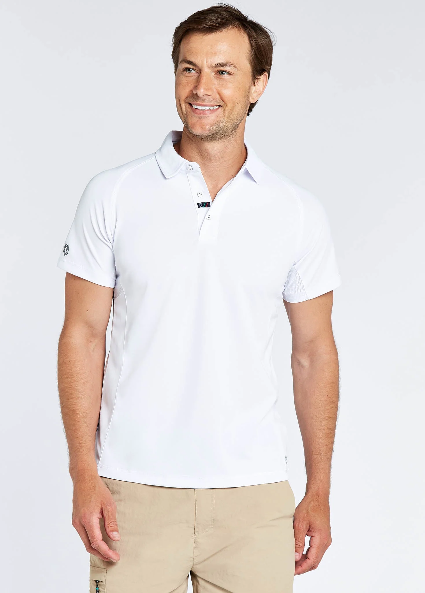 Menton Men's Technical Polo - White - Image 3
