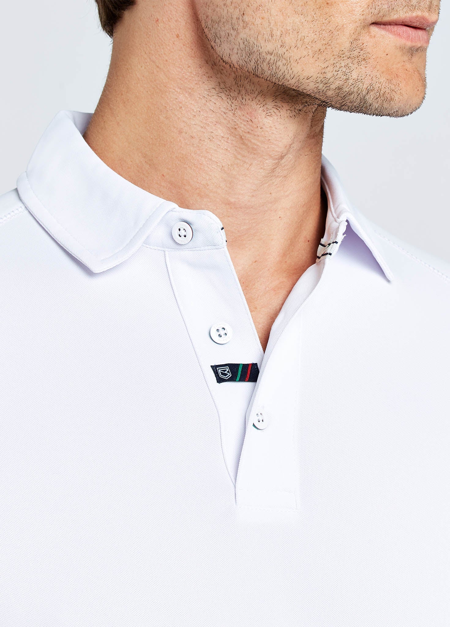 Menton Men's Technical Polo - White - Image 5