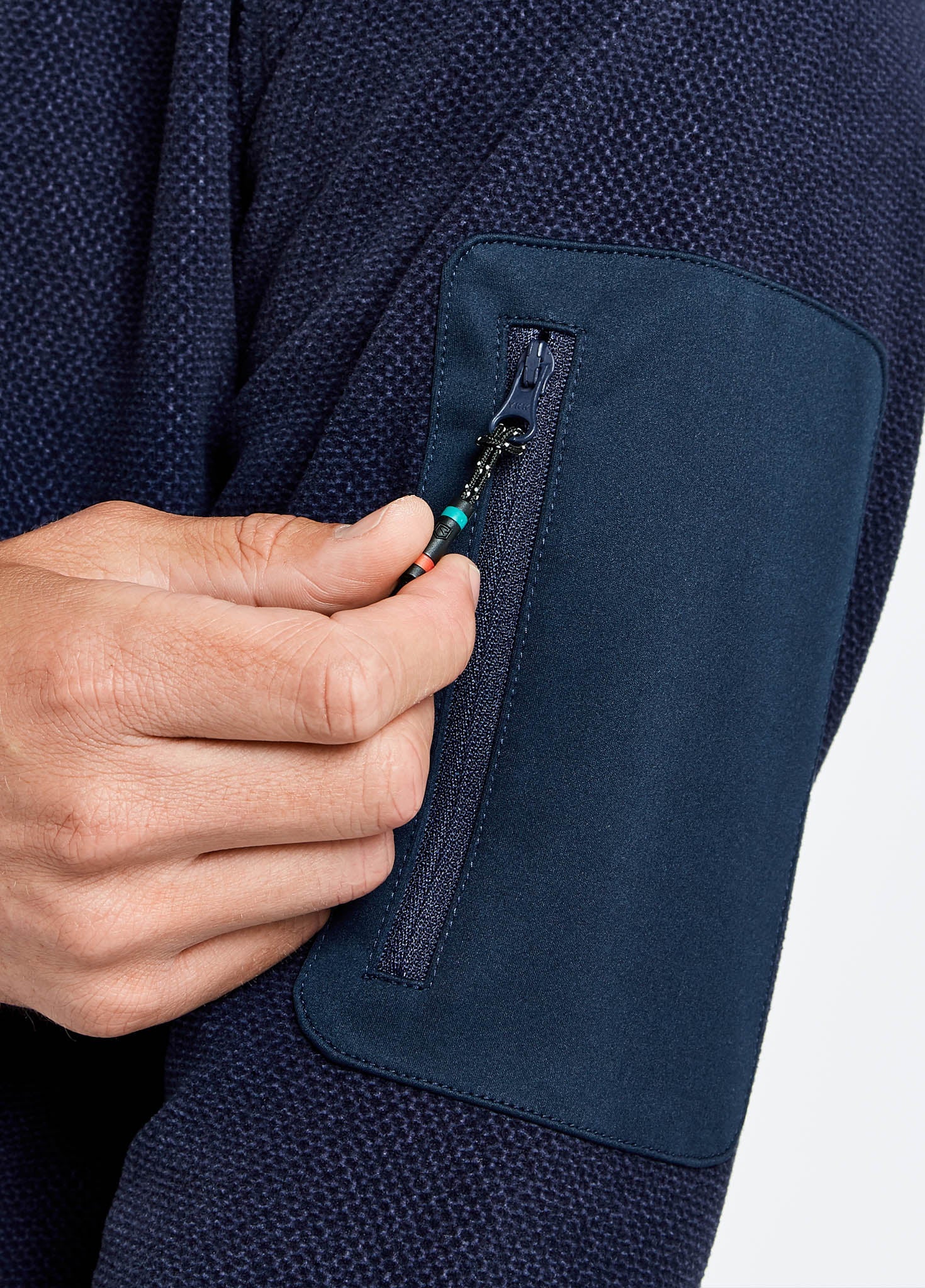 Monaco Mens Quarter-zip Fleece - Navy - Image 6