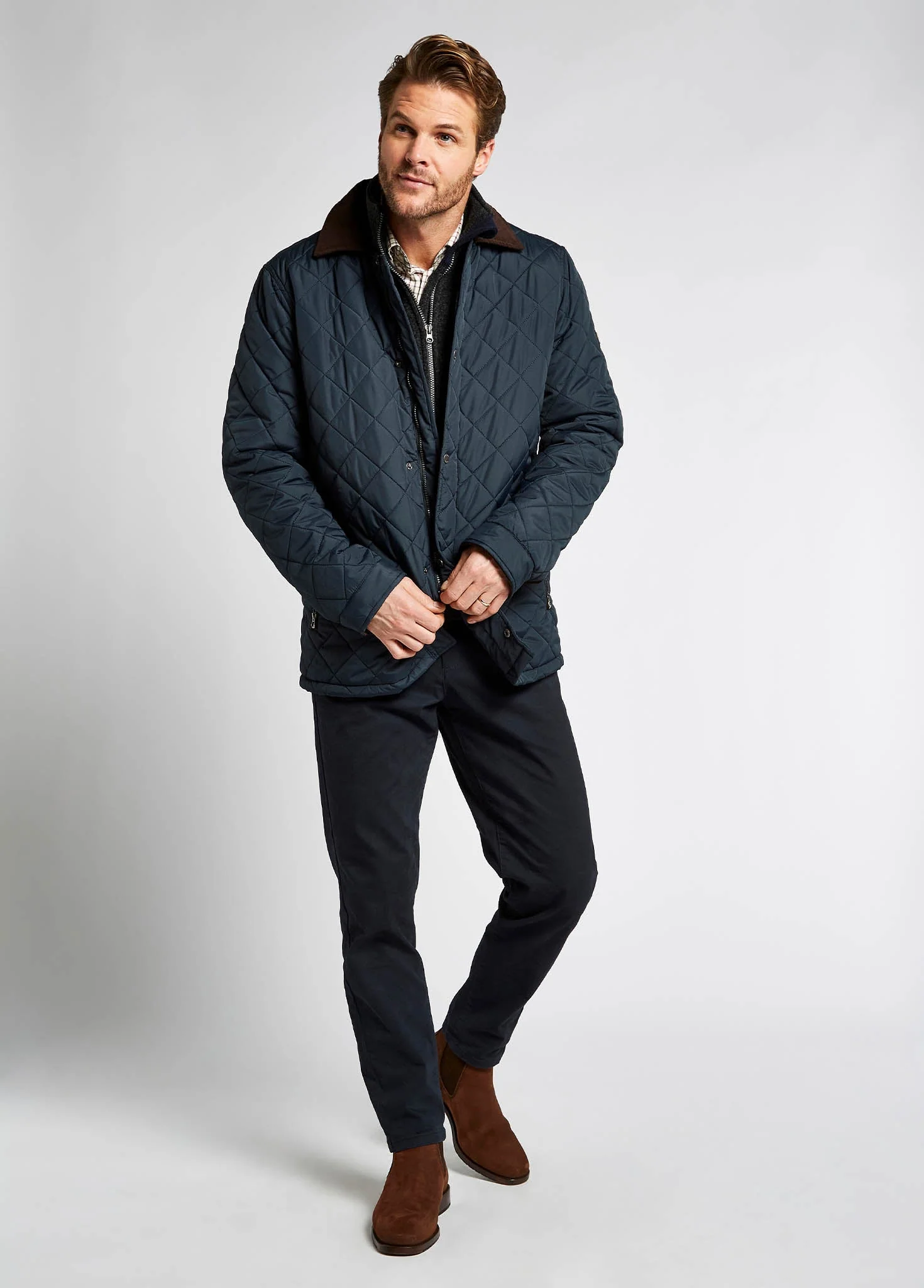 Mountusher Quilted Jacket - Navy - Image 2