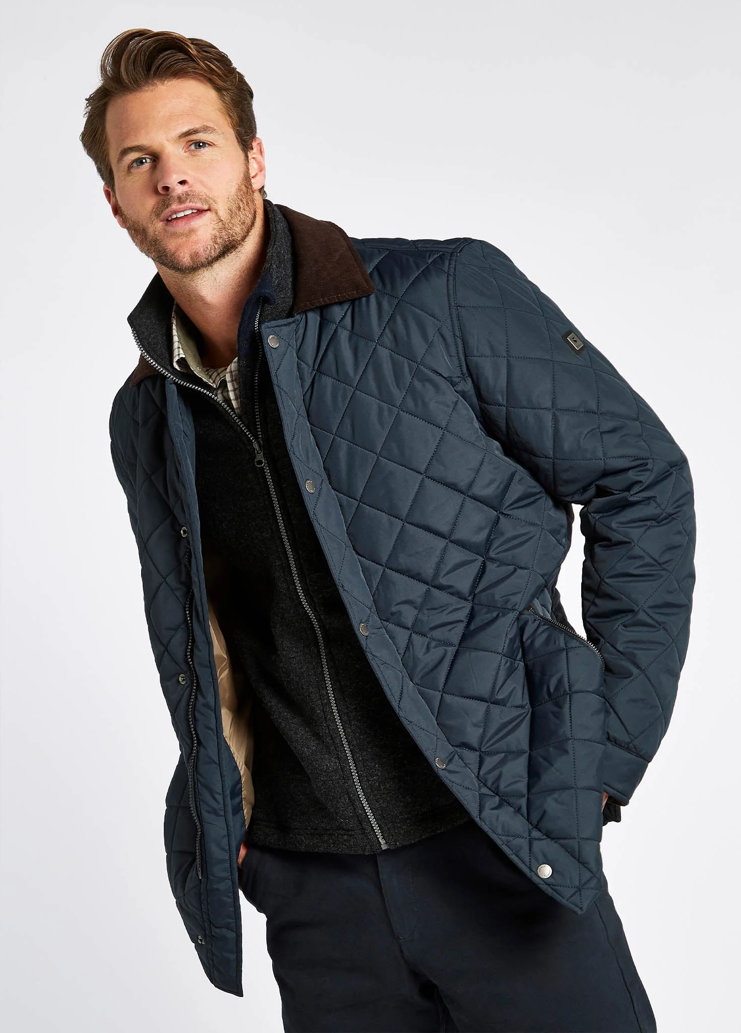 Mountusher Quilted Jacket - Navy - Image 3