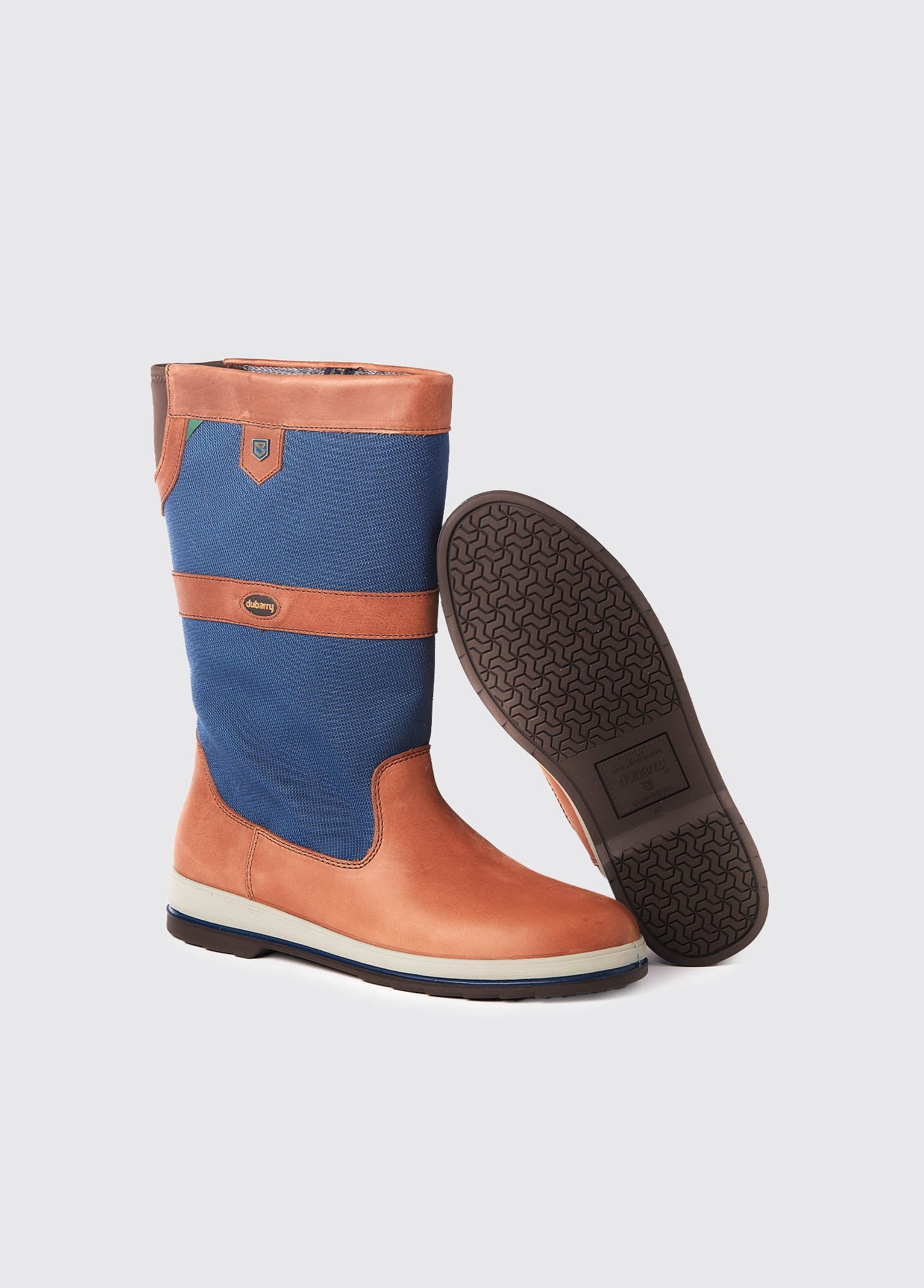 Shamrock Men's Sailing Boot - Navy/Brown - Image 2