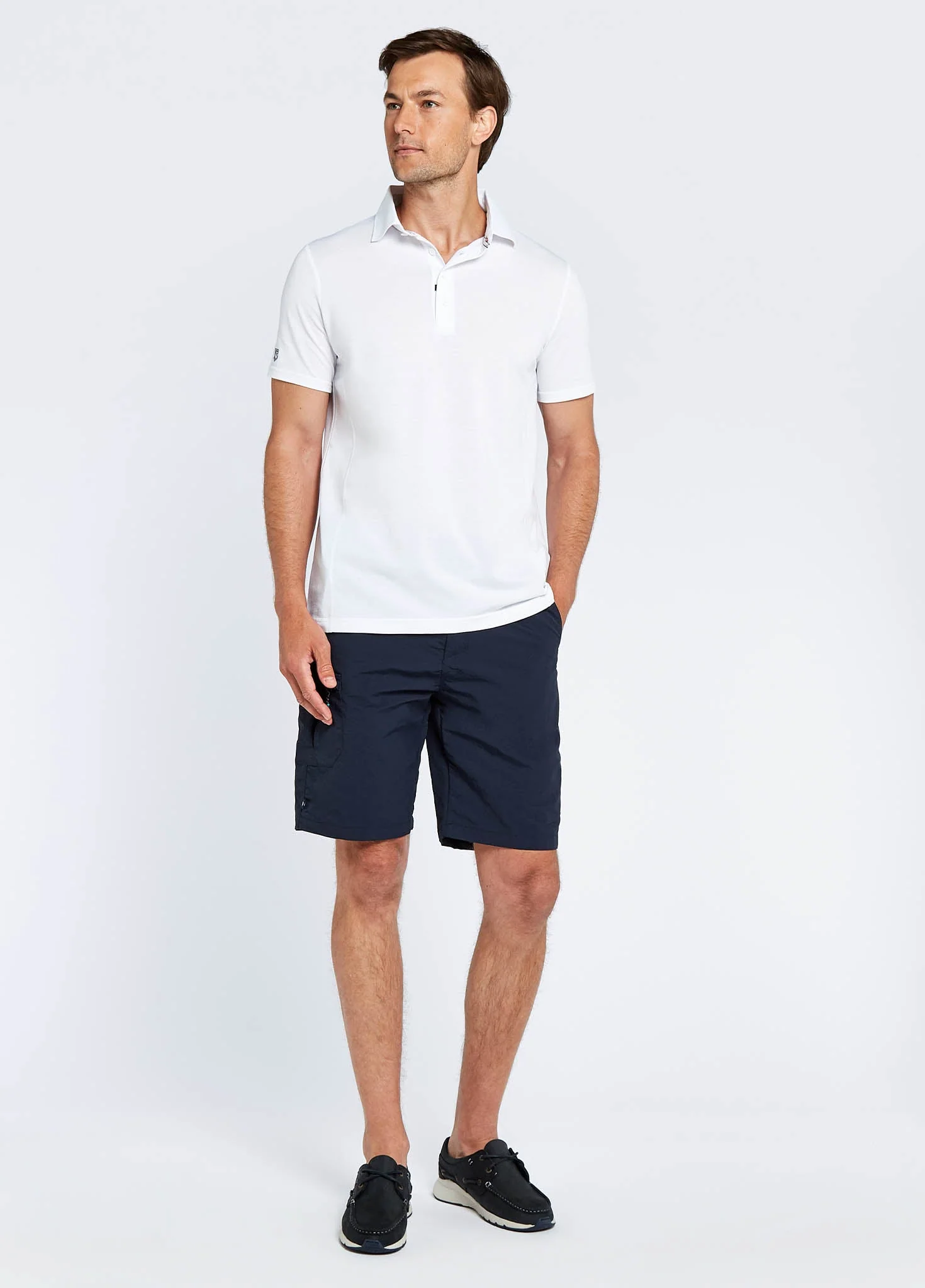 Sorrento Mens Short-sleeved Polo - White - Image 2