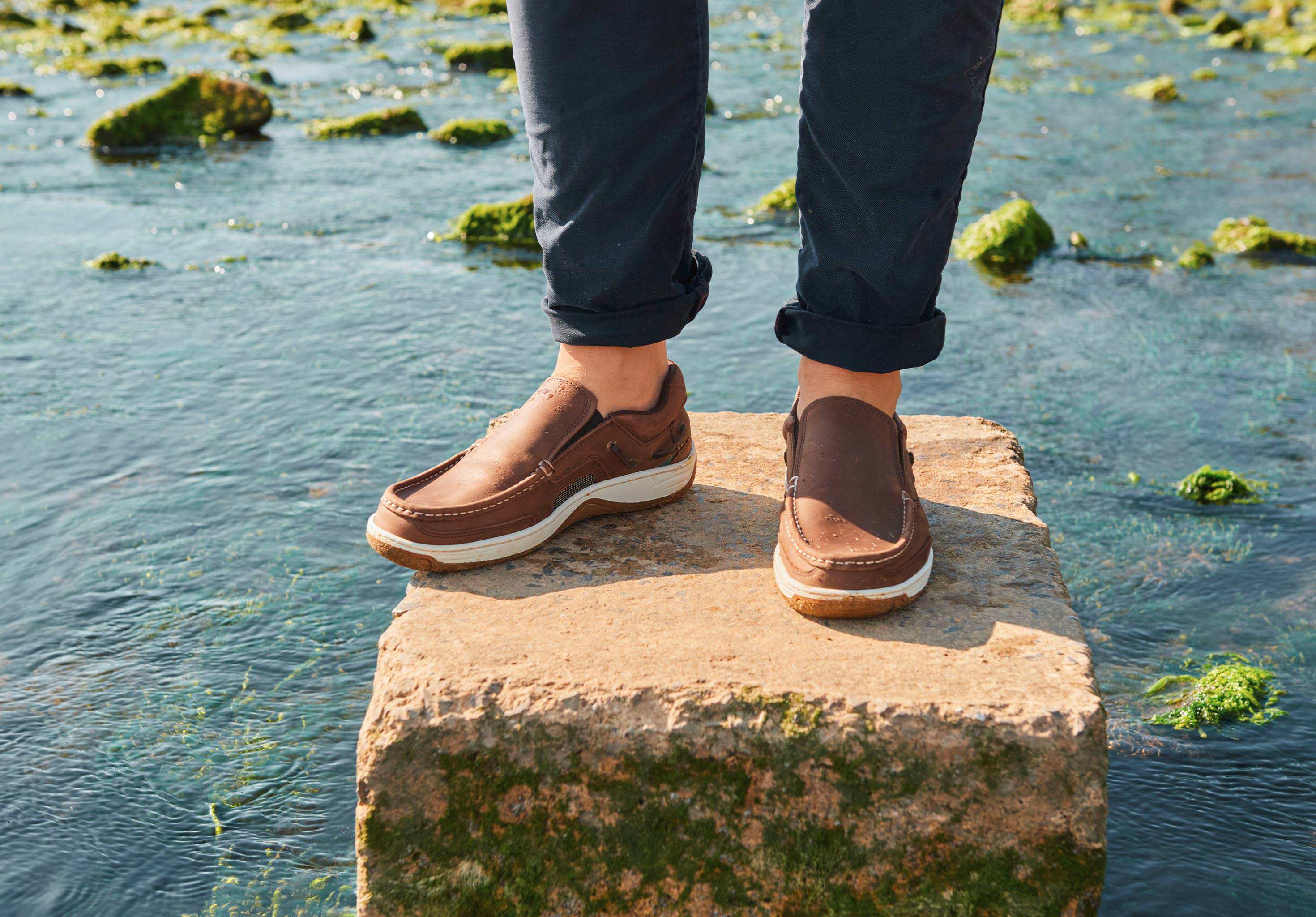 Yacht Men's Slip-On Deck Shoe - Walnut - Image 3