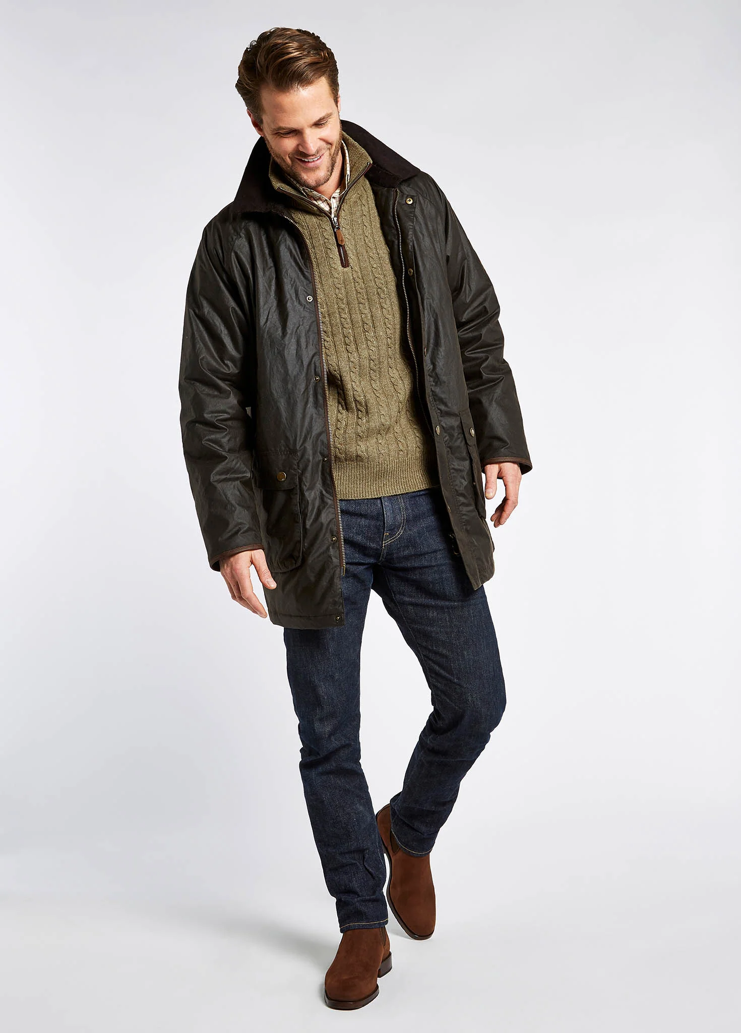 Brunswick Wax Jacket - Verdigris - Image 2