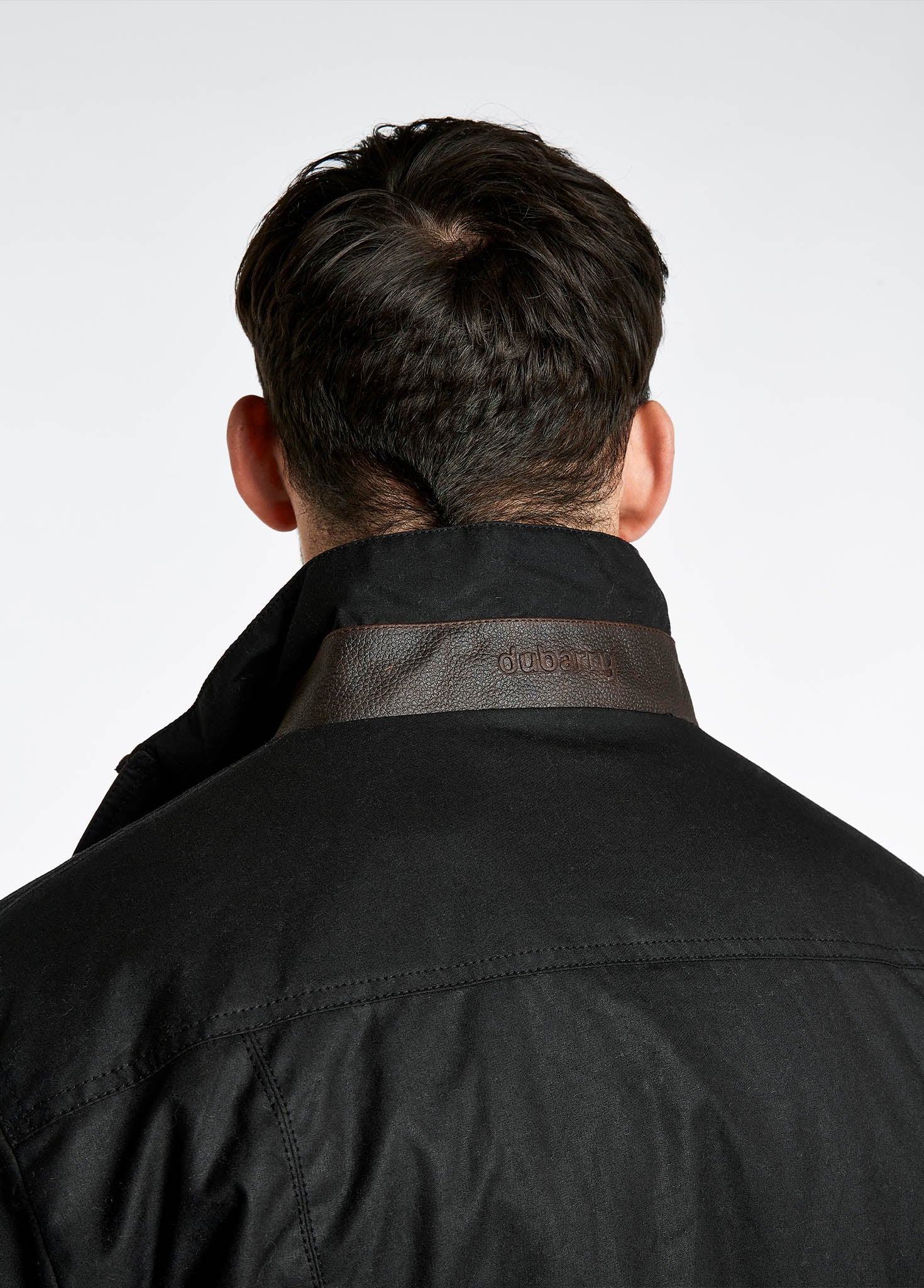 Carrickfergus Waxed Jacket - Black - Image 8