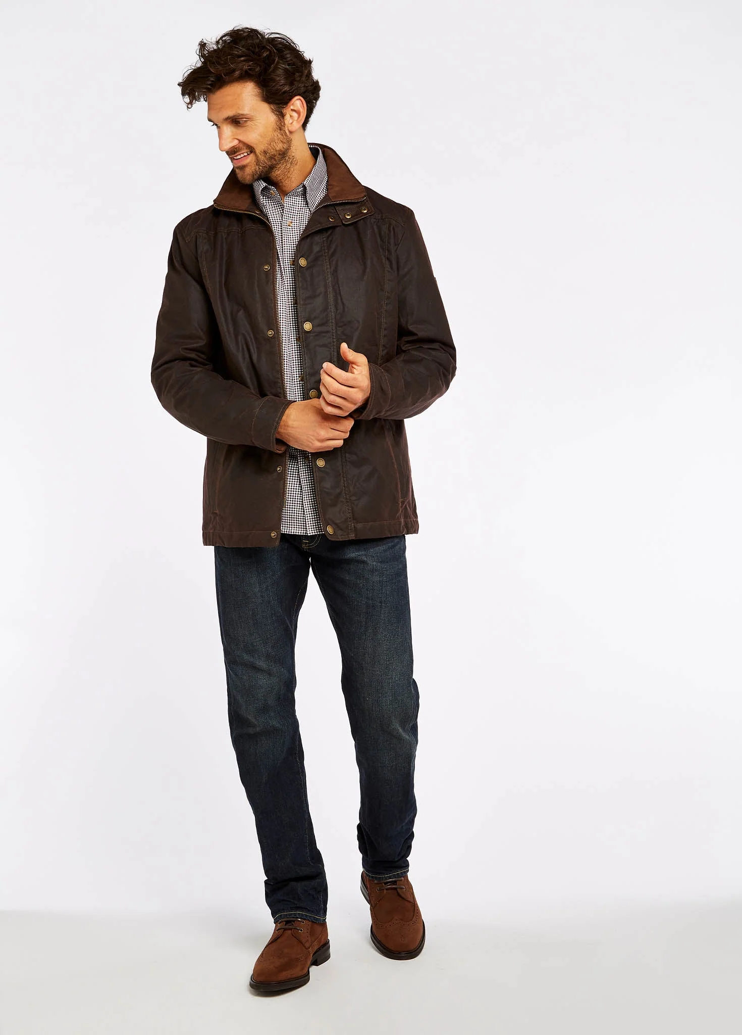 Carrickfergus Waxed Jacket - Java - Image 2