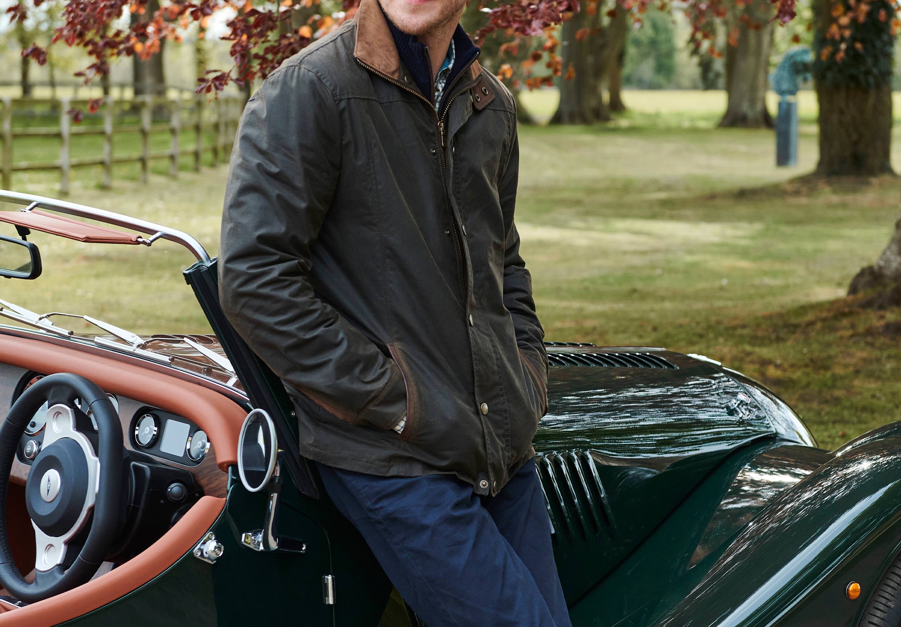 Carrickfergus Waxed Jacket - Olive - Image 2