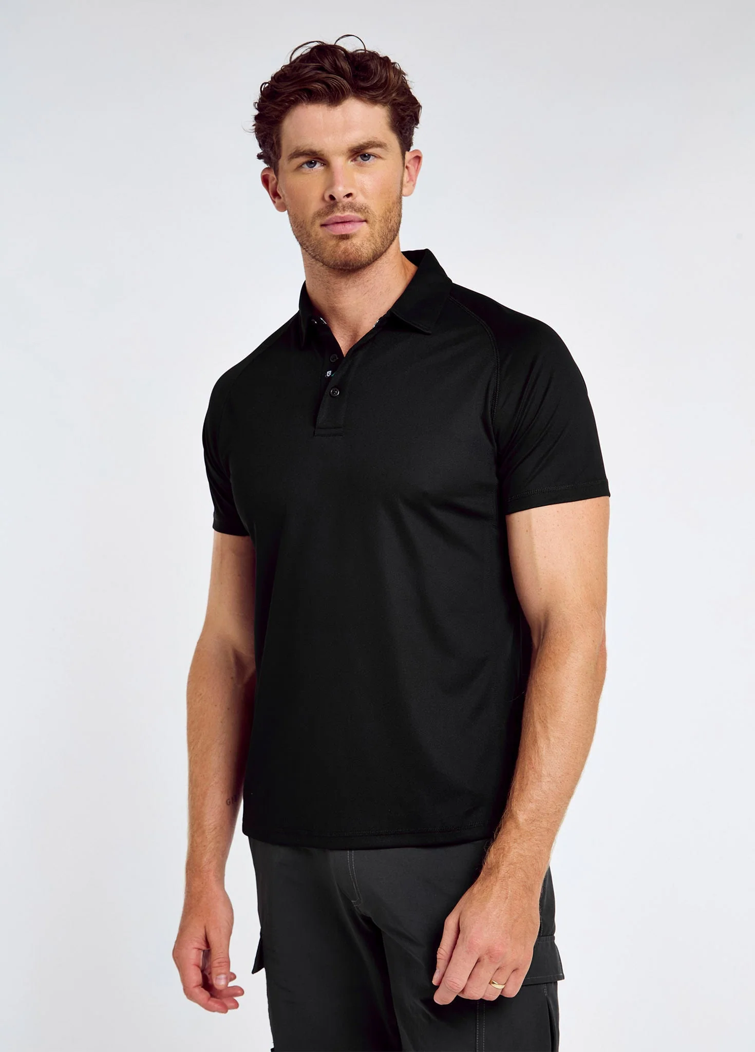 Menton Men's Technical Polo - Black - Image 3