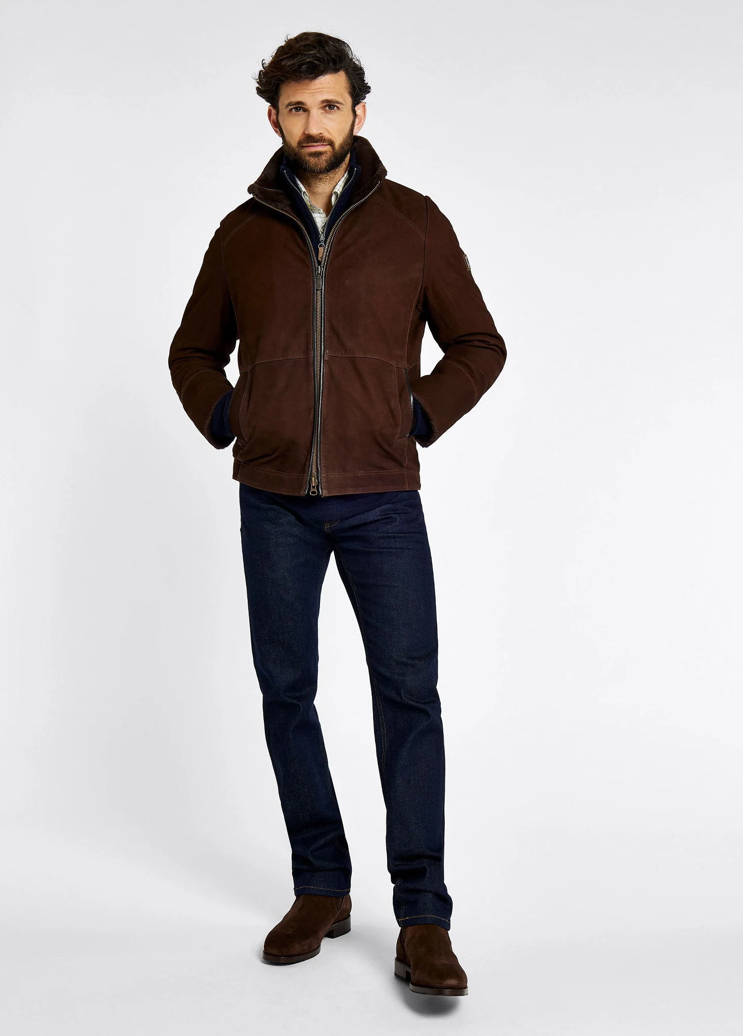 Merriman Men’s Leather Jacket – Walnut - Image 2