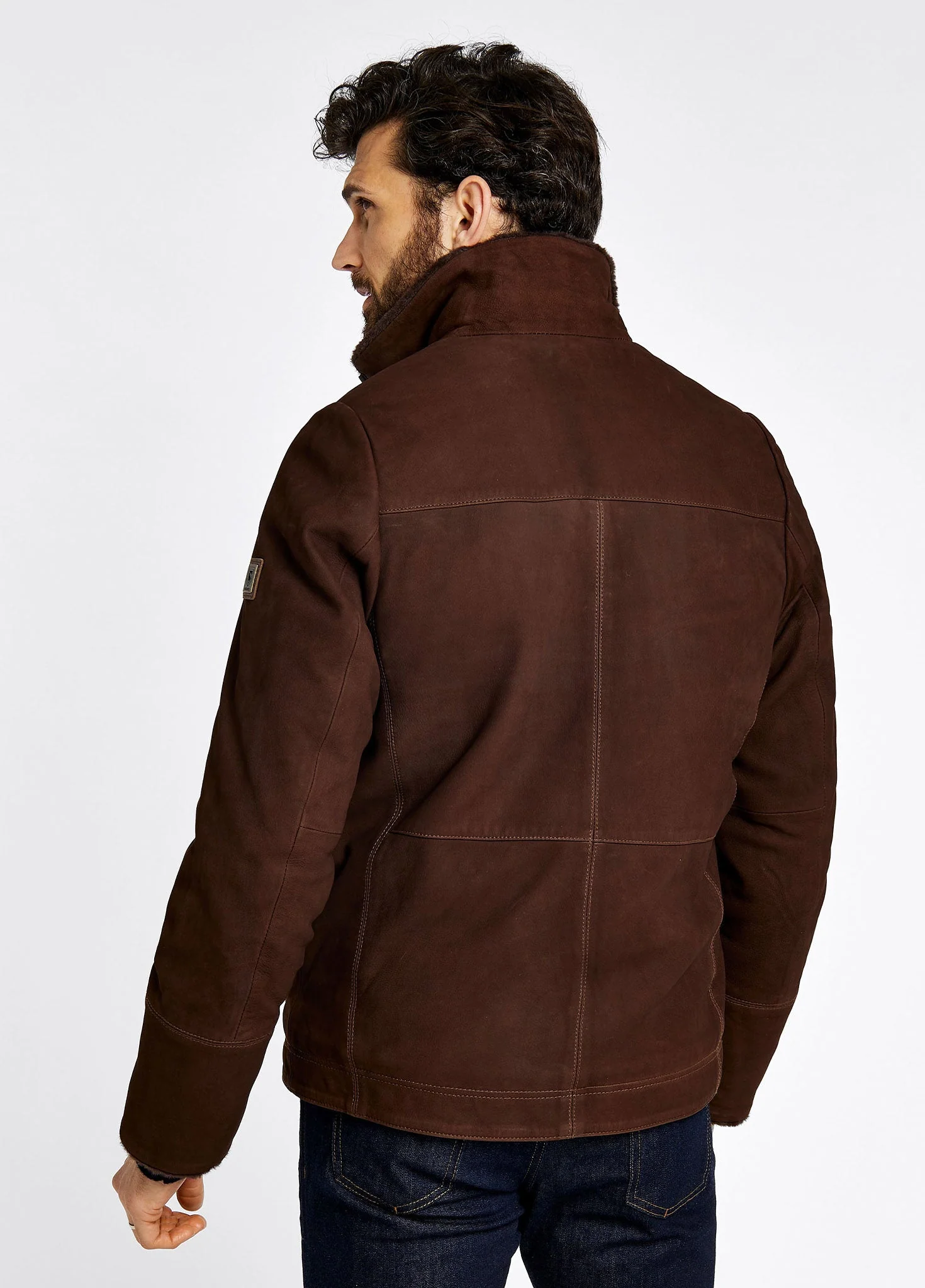 Merriman Men’s Leather Jacket – Walnut - Image 6