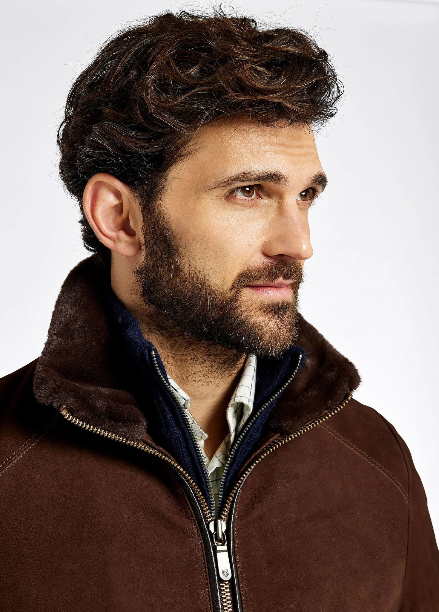 Merriman Men’s Leather Jacket – Walnut - Image 7
